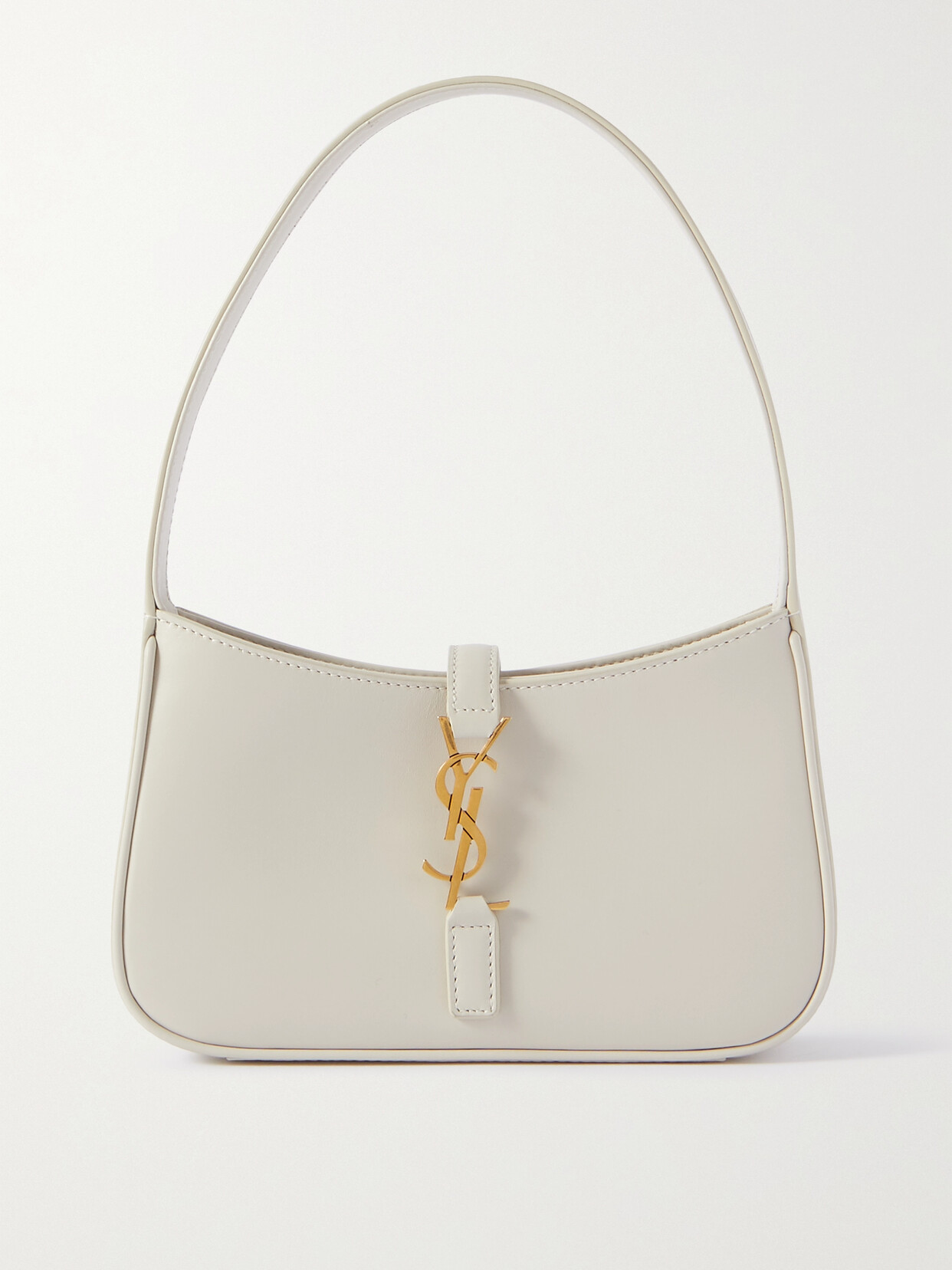 Saint Laurent Le 5 À 7 Mini Leather Shoulder Bag In White