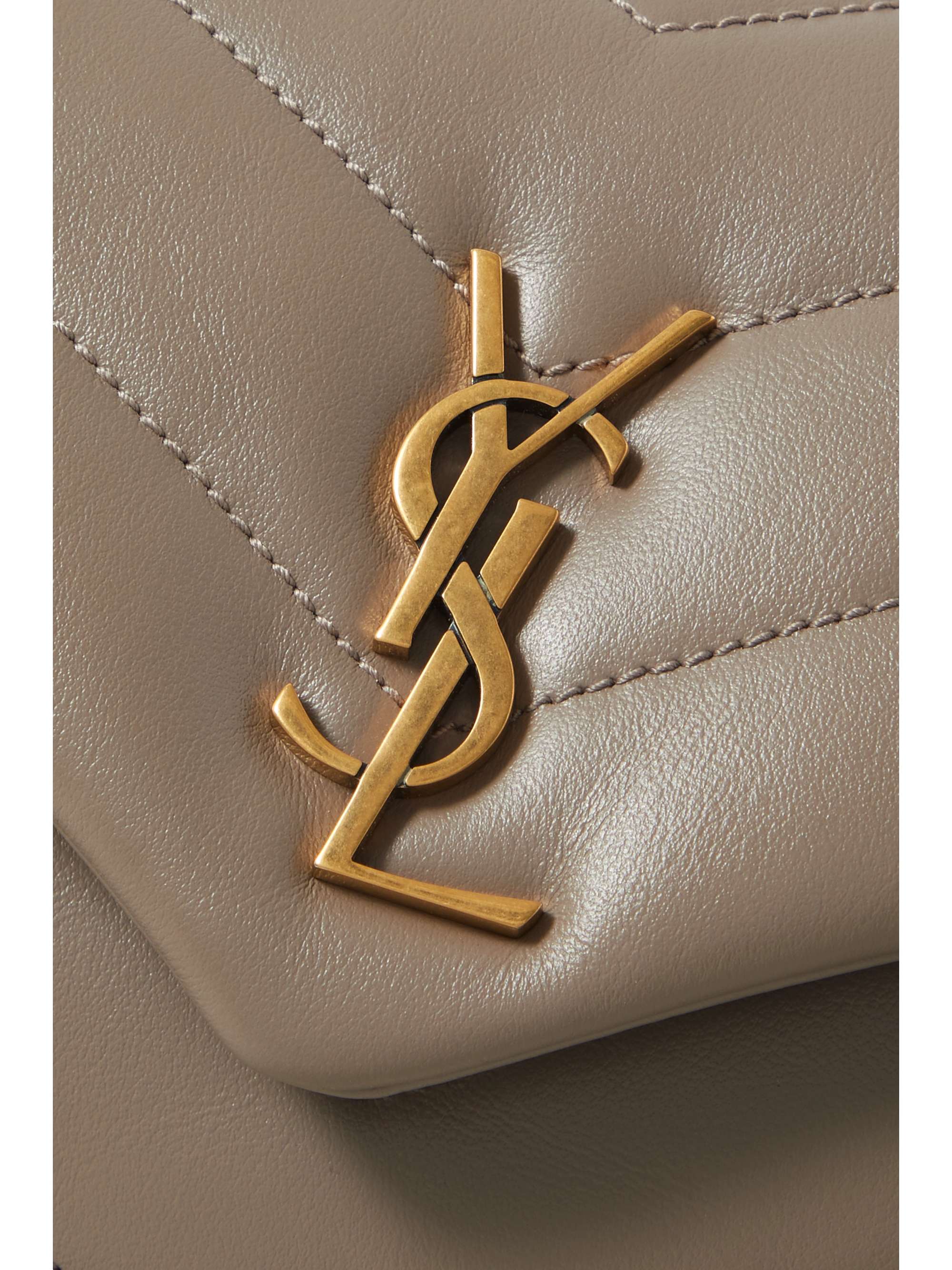 Loulou Toy Leather Shoulder Bag in Brown - Saint Laurent