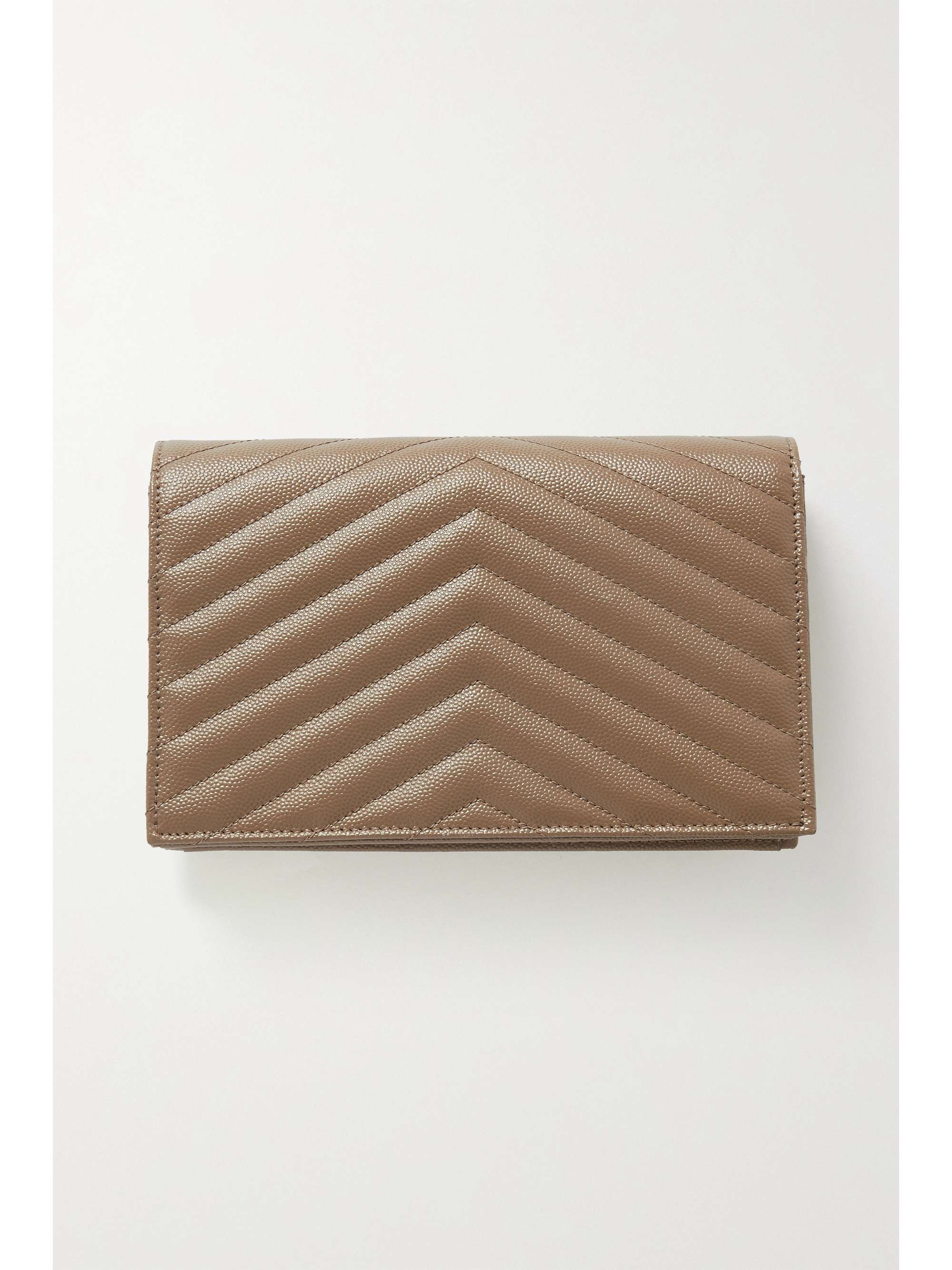 SAINT LAURENT Monogramme quilted textured-leather shoulder bag