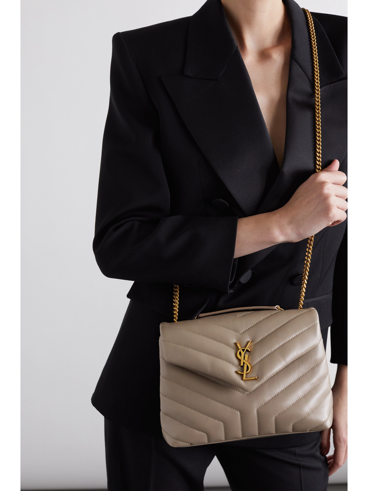 SAINT LAURENT LOULOU SMALL FLAP BAG SOIL BROWN GOLD PARLOUR X SYDNEY –  Parlour X