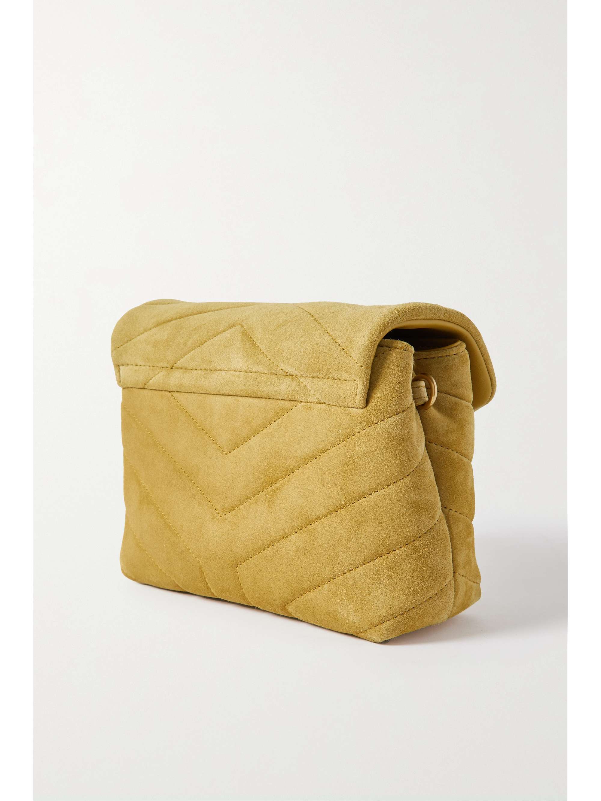 SAINT LAURENT Loulou Toy quilted suede shoulder bag NETAPORTER