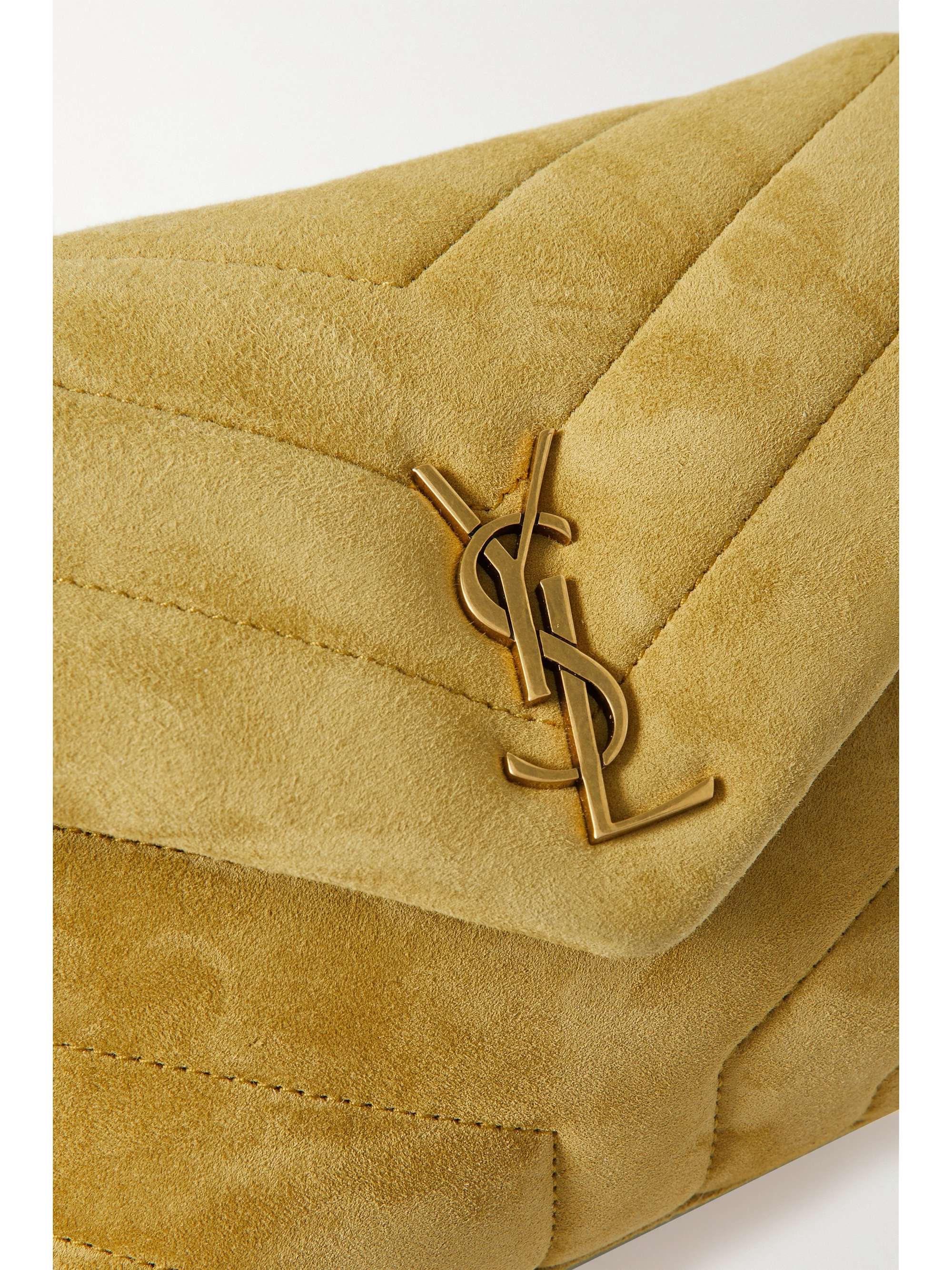 SAINT LAURENT Loulou Toy quilted suede shoulder bag NETAPORTER