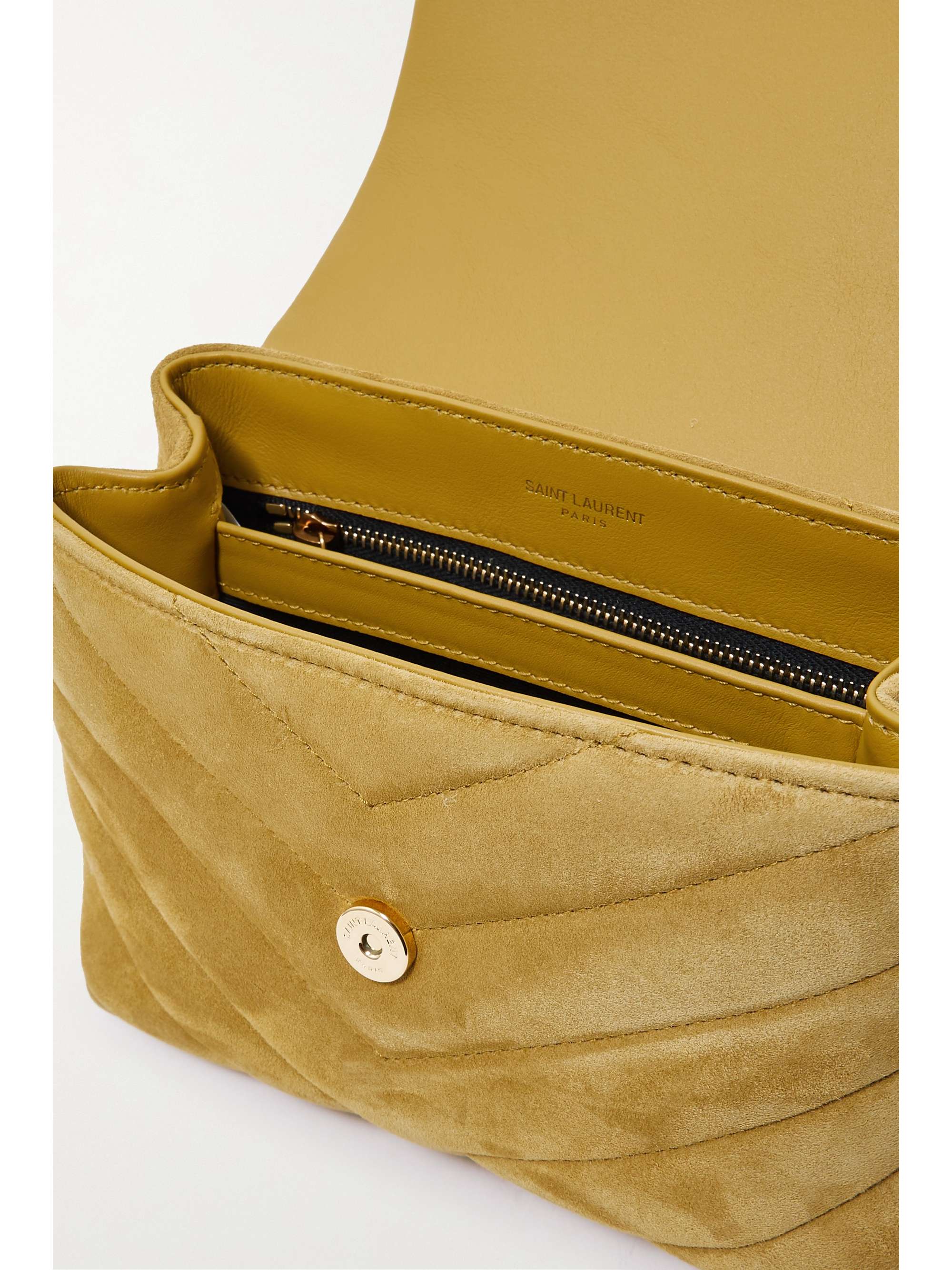 SAINT LAURENT Loulou Toy quilted suede shoulder bag NETAPORTER