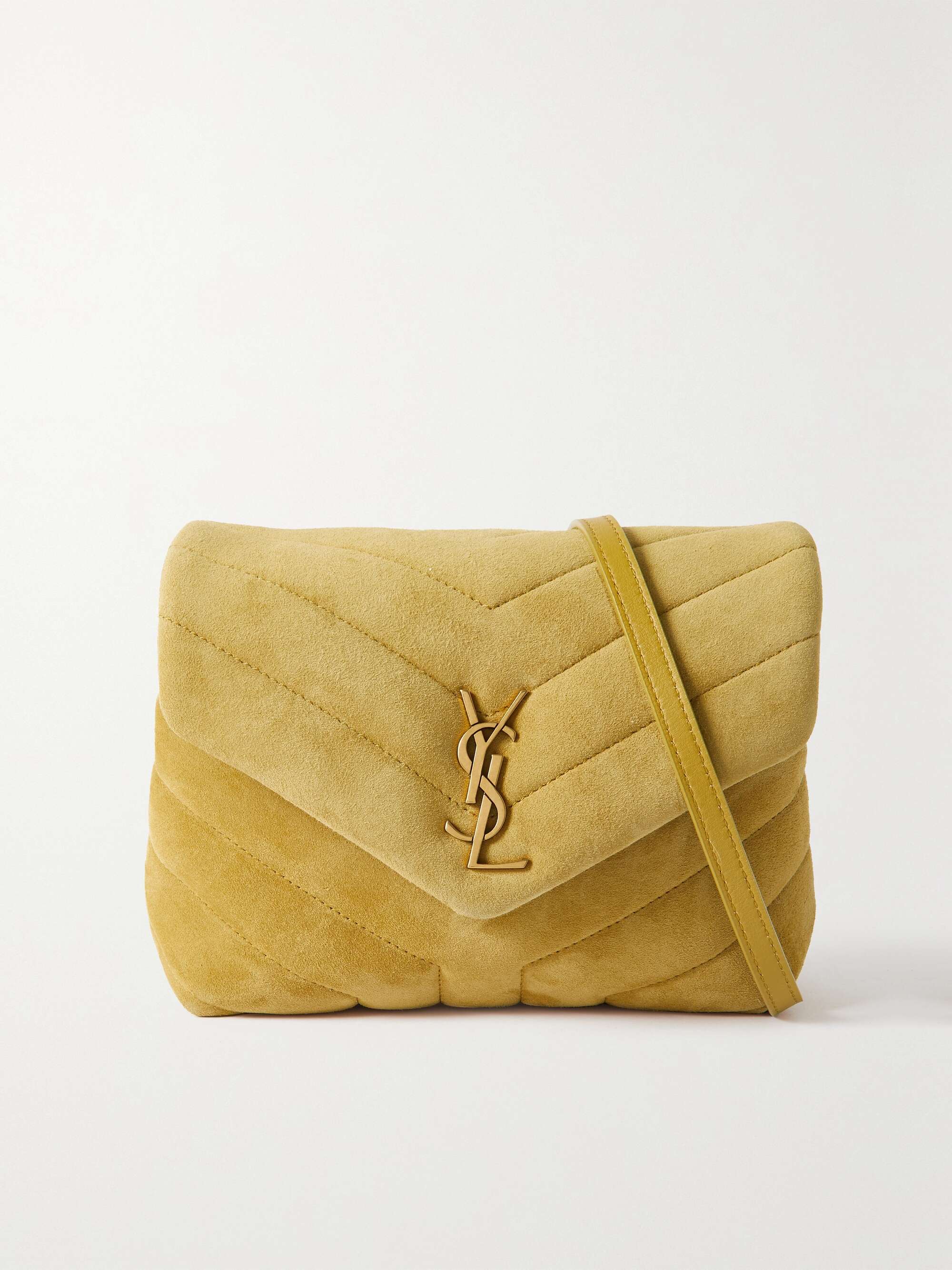 SAINT LAURENT Loulou Toy quilted suede shoulder bag NETAPORTER