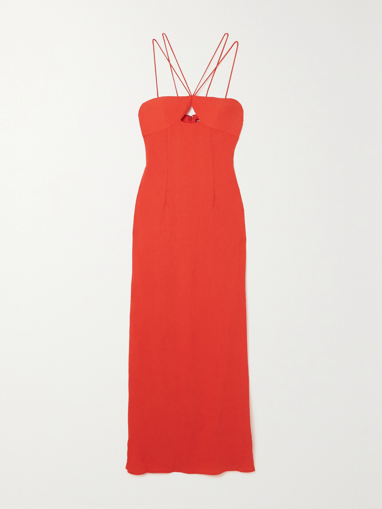 Staud Gianna Halter Maxi Dress In Papaya | ModeSens