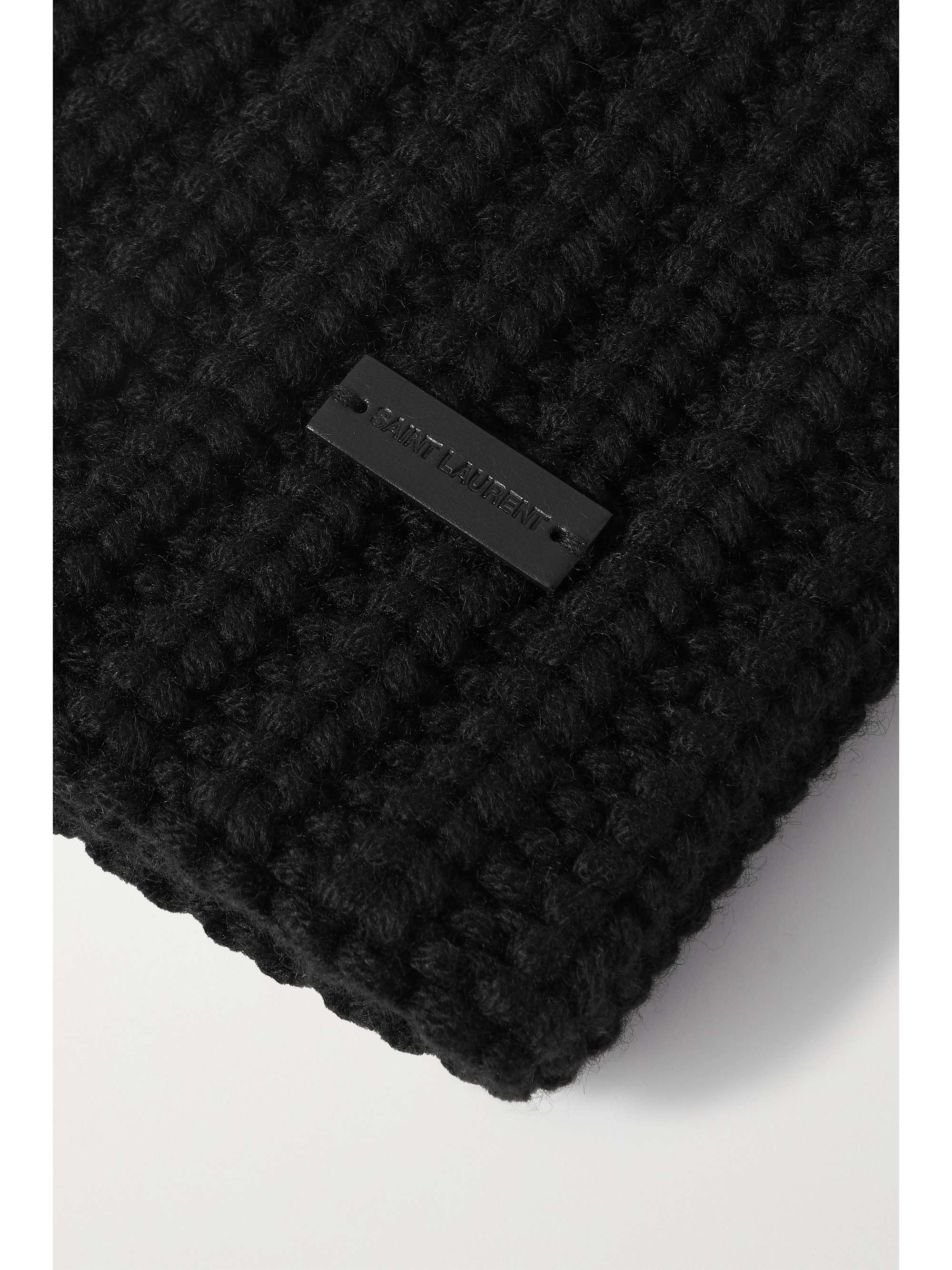 SAINT LAURENT Ribbed cashmere beanie
