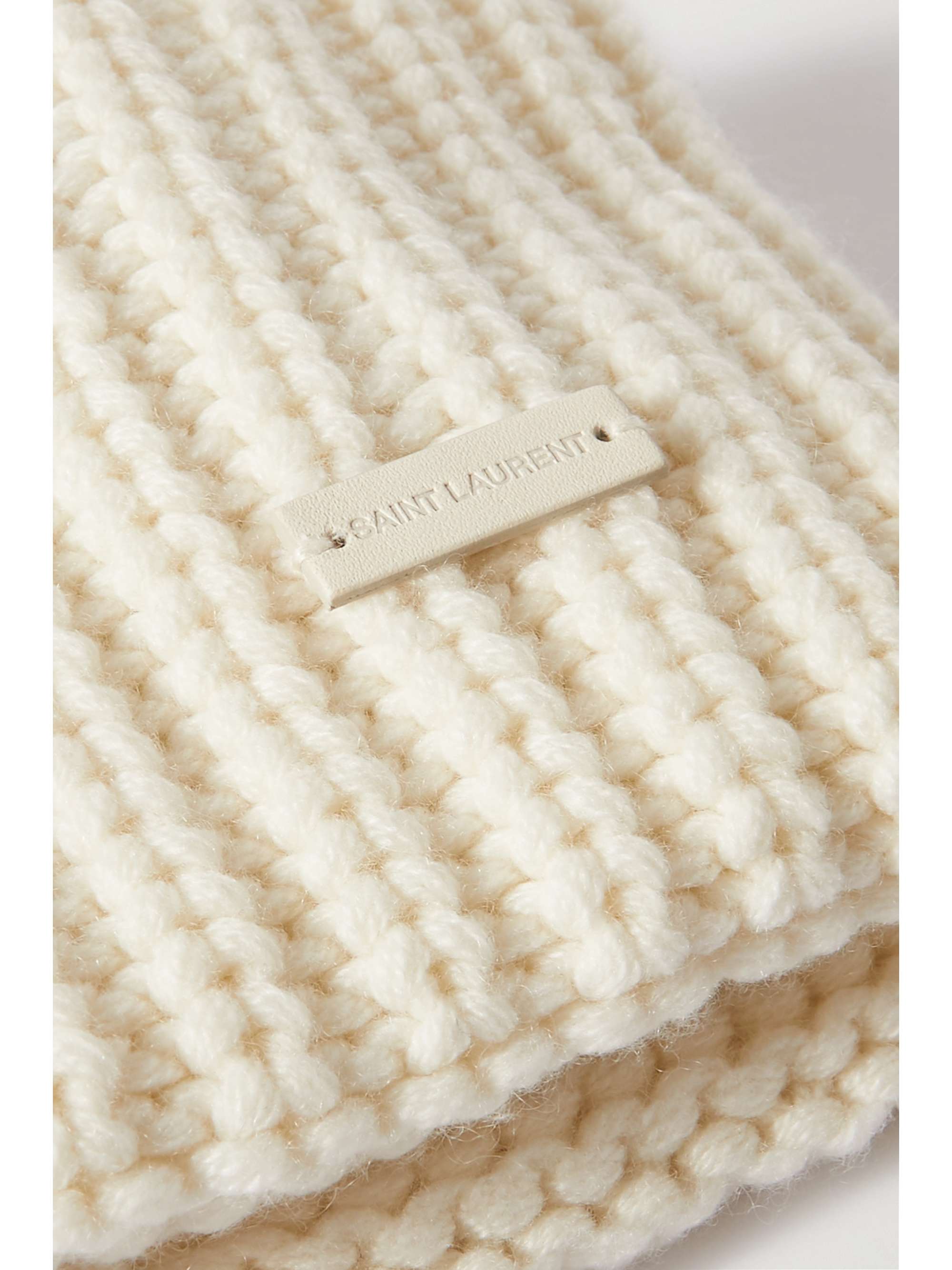 SAINT LAURENT Ribbed cashmere beanie