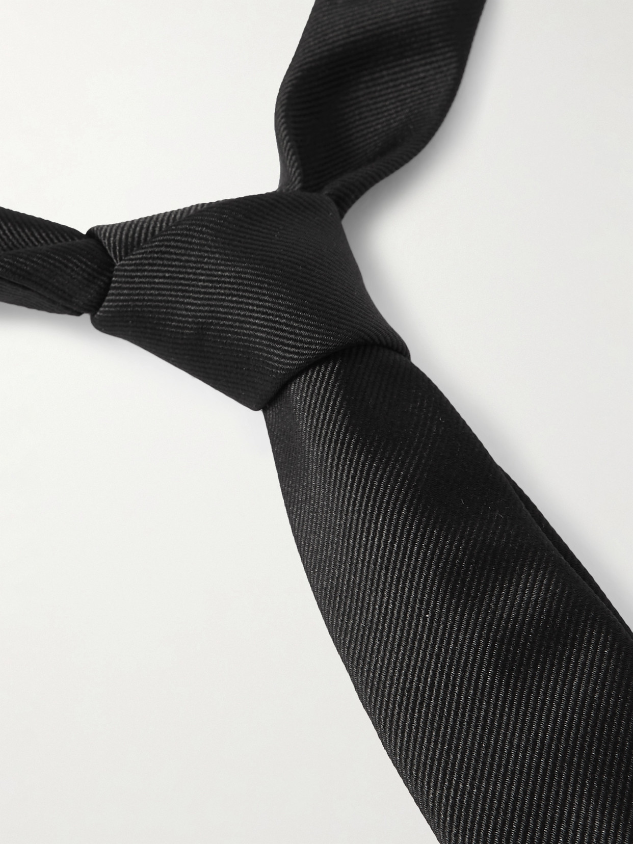 Shop Saint Laurent 5cm Silk-twill Tie In Black