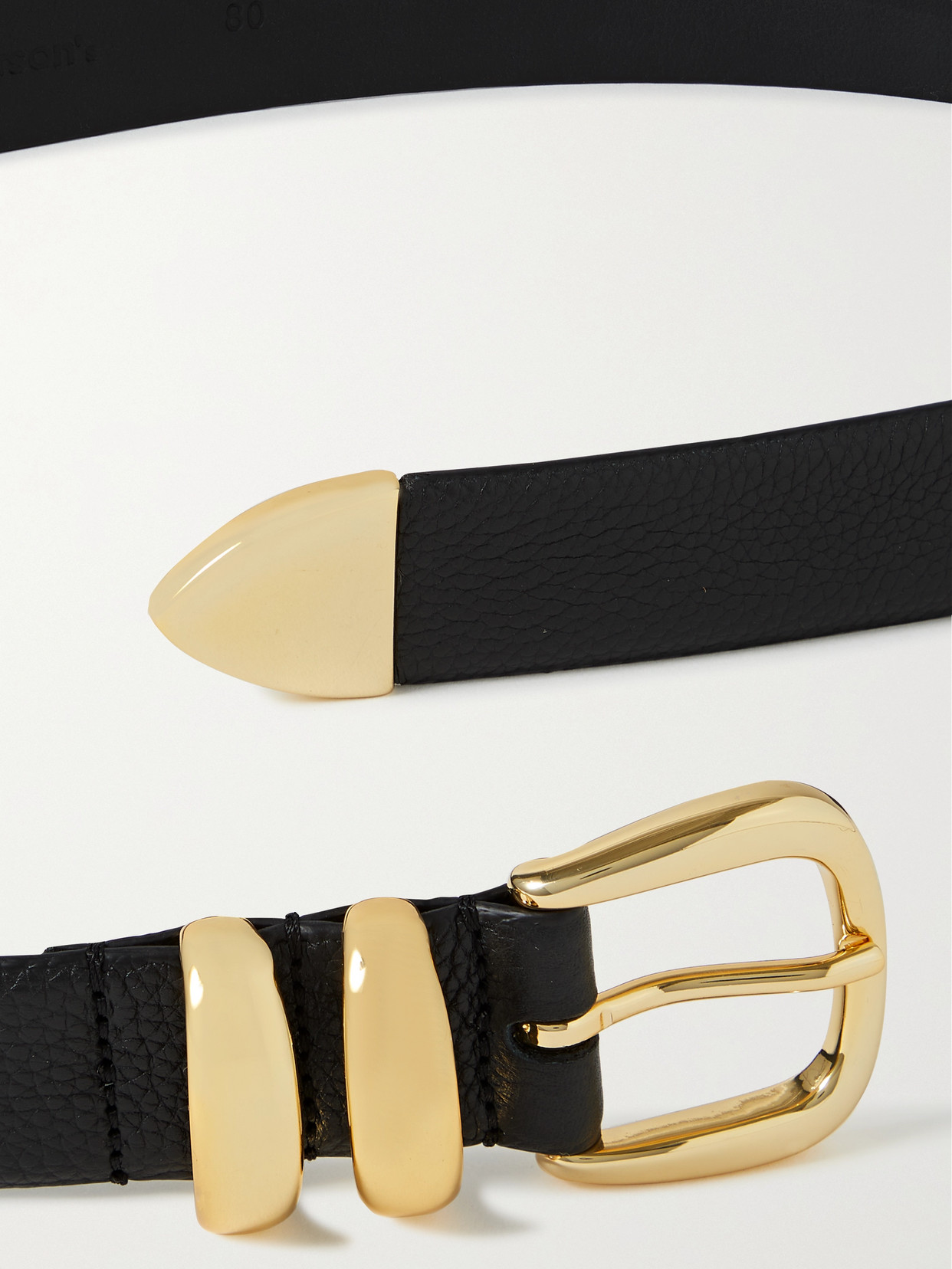 Anderson's Textured-leather Belt In Black