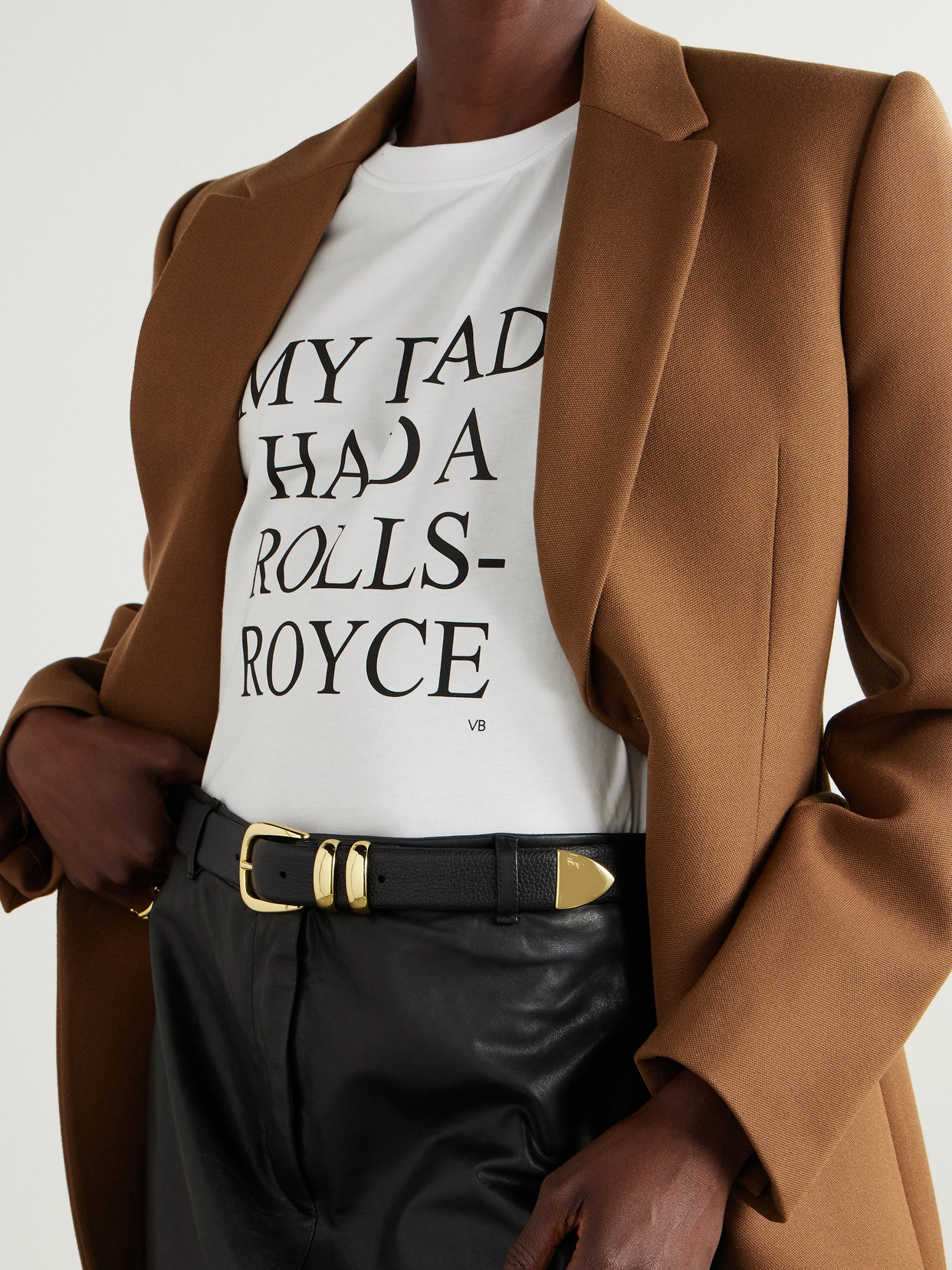 Anderson's Textured-leather Belt In Black