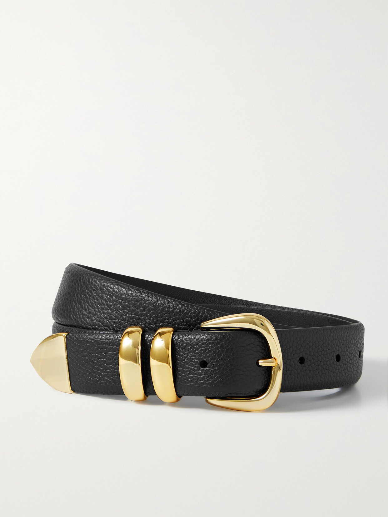 Anderson's Textured-leather Belt In Black