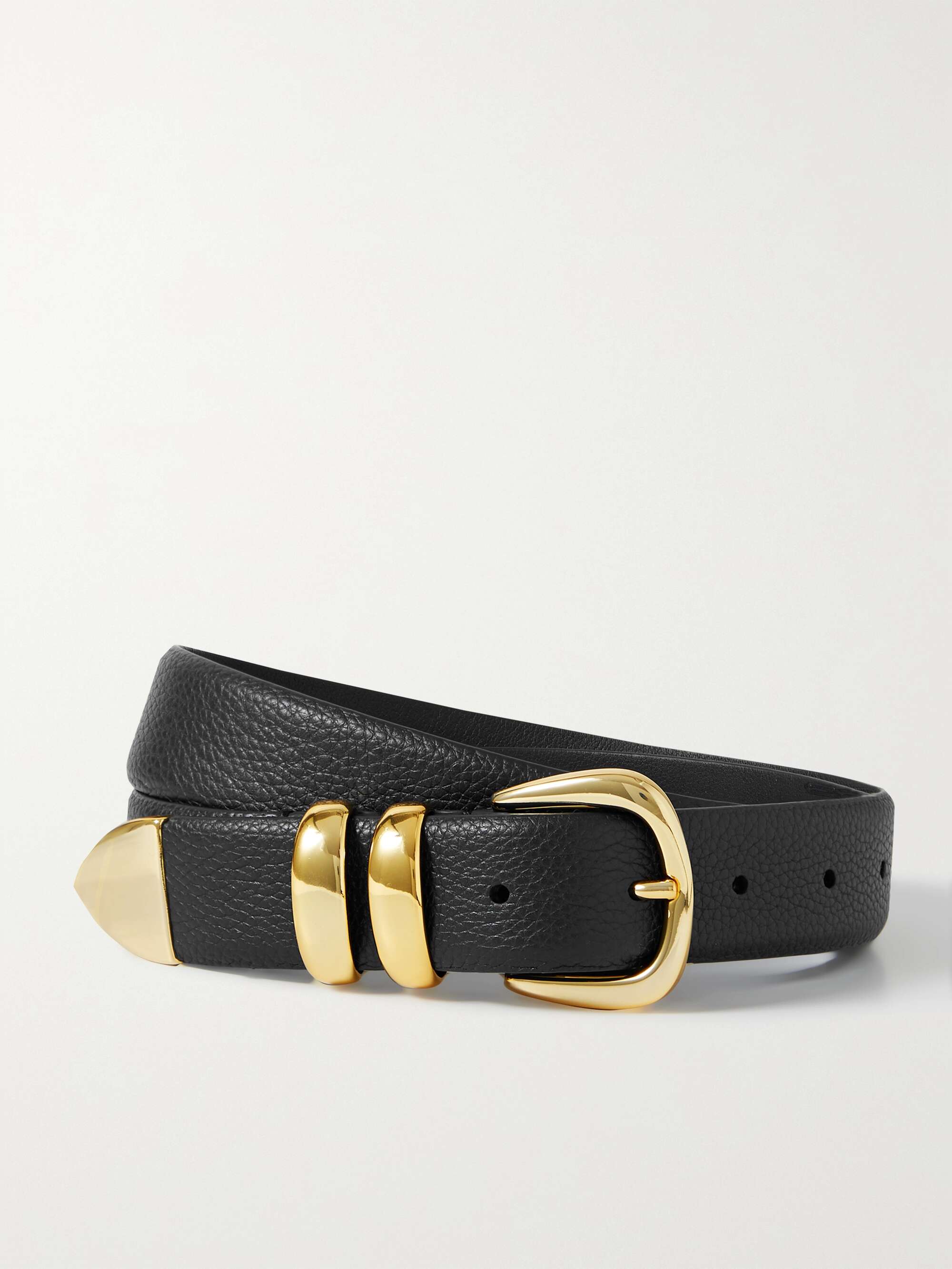 Gucci - Textured Leather Waist Belt - Black - 65 - Net A Porter