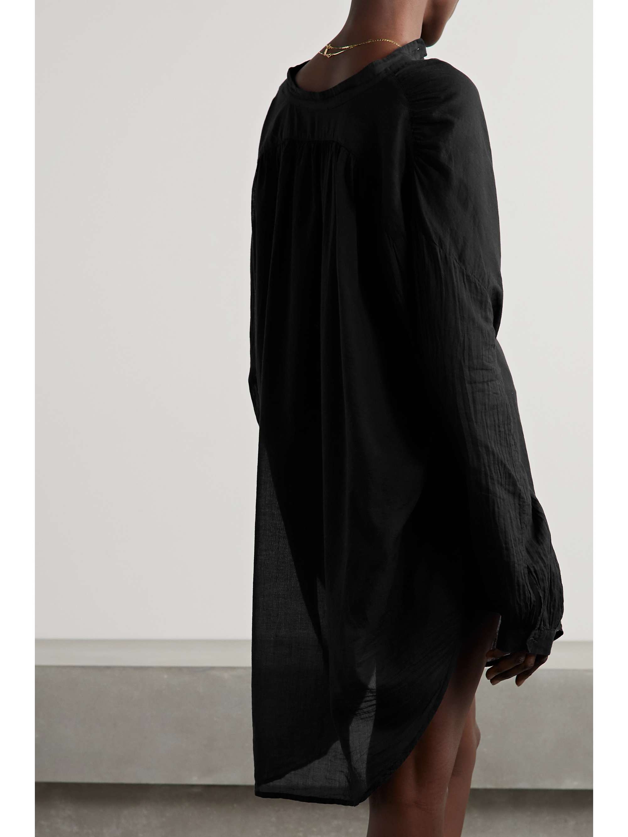 SKIN Brea oversized organic cotton-voile kaftan