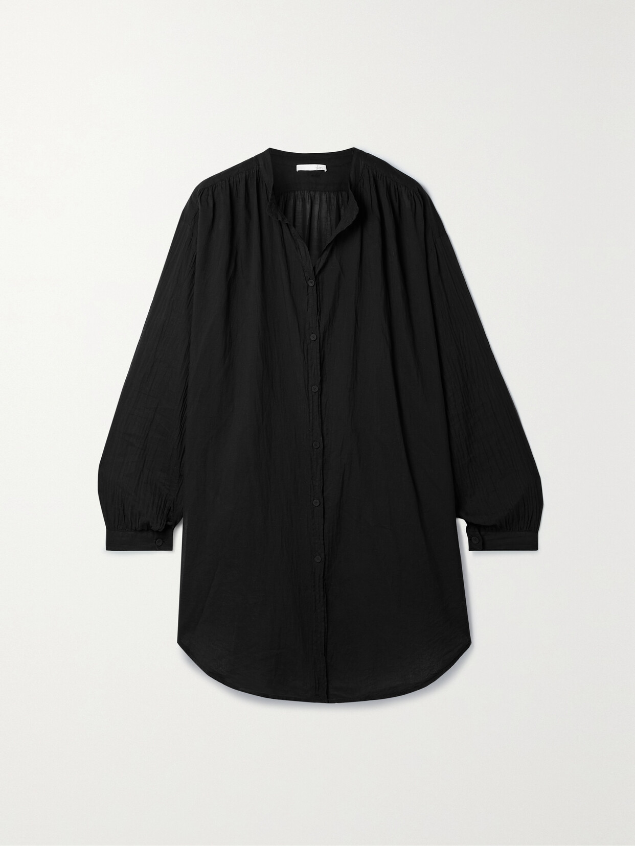 Skin Brea Oversized Cotton-voile Kaftan In Black