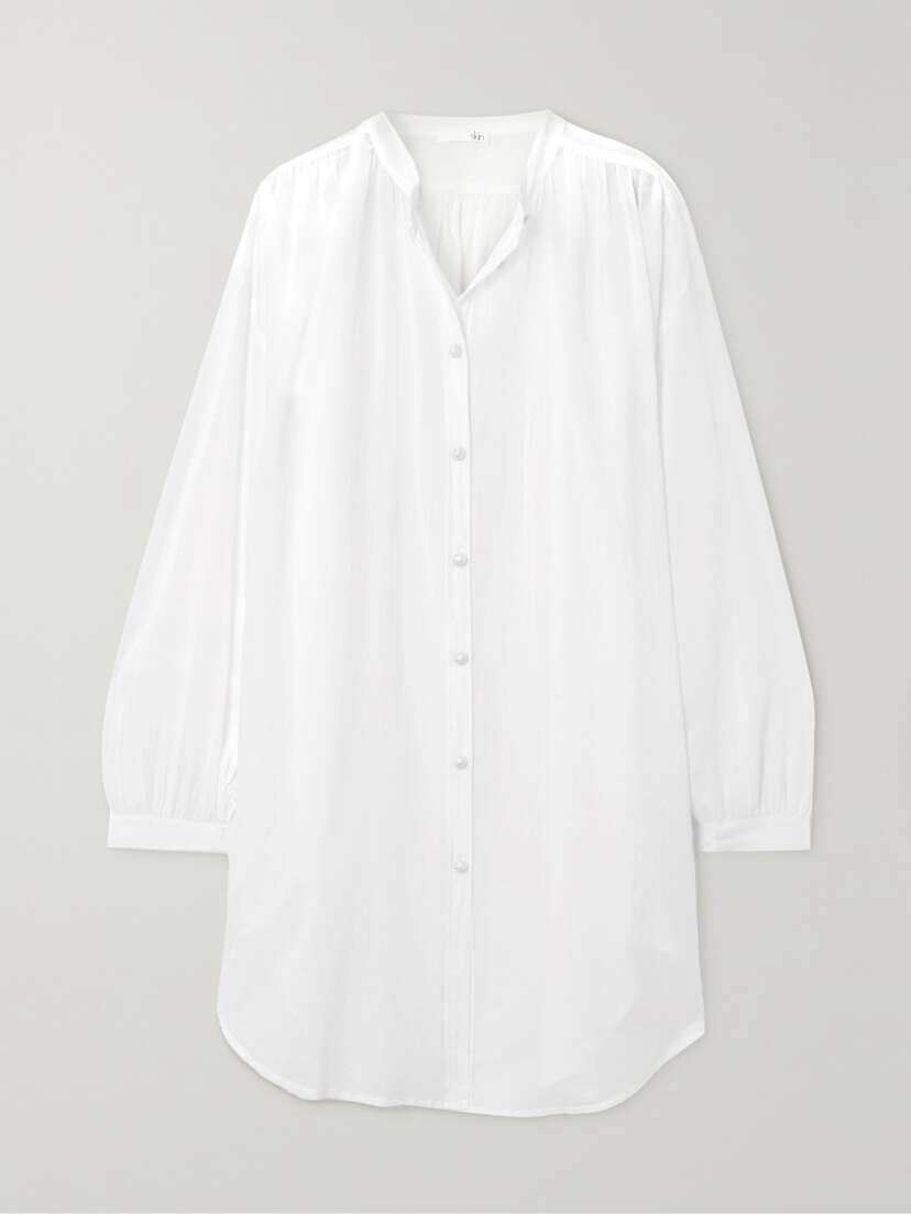 Skin Brea Oversized Organic Cotton-voile Kaftan