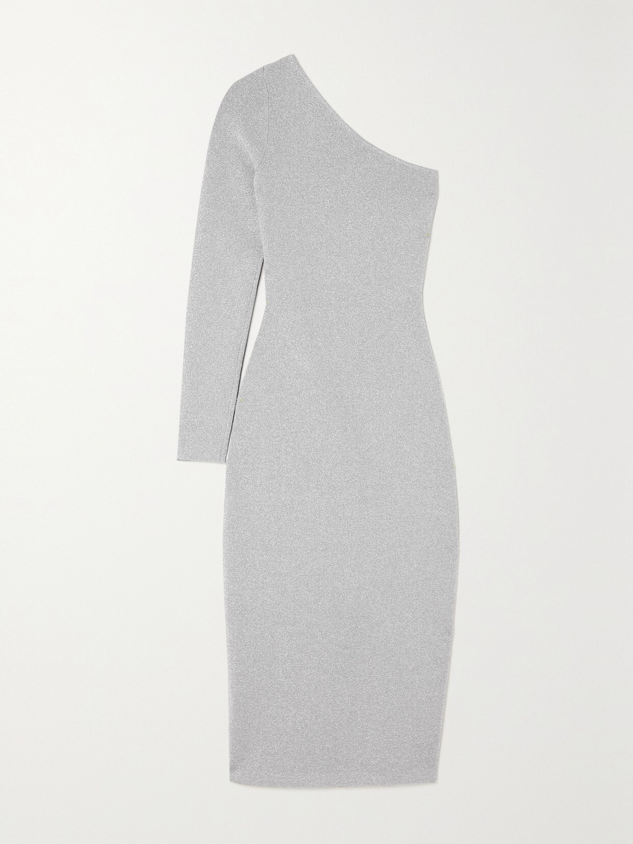 Victoria Beckham Vb Body One-shoulder Metallic Lurex Midi Dress