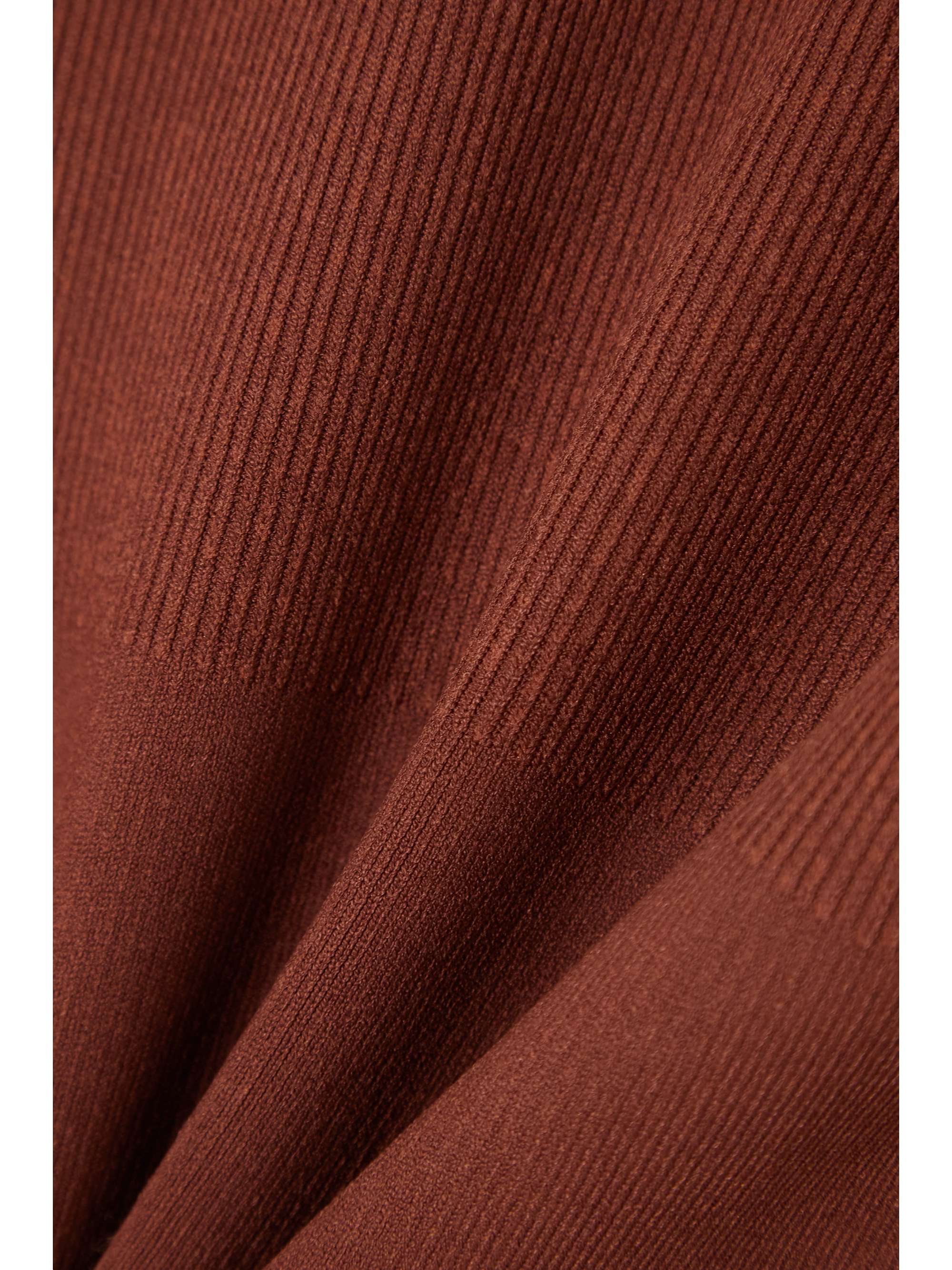 VICTORIA BECKHAM VB Body ribbed stretch-knit midi skirt