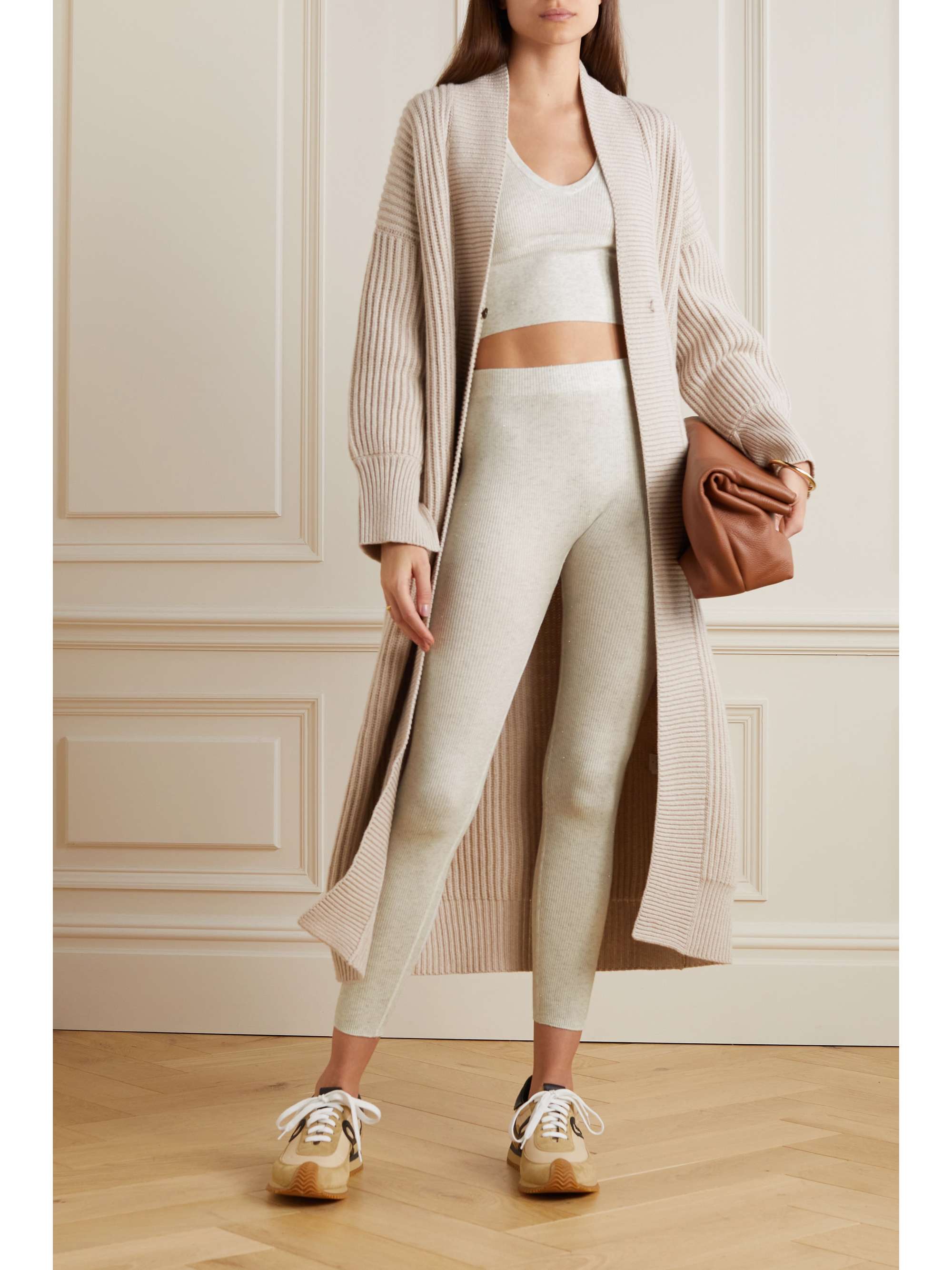 BRUNELLO CUCINELLI Cropped ribbed jersey vest