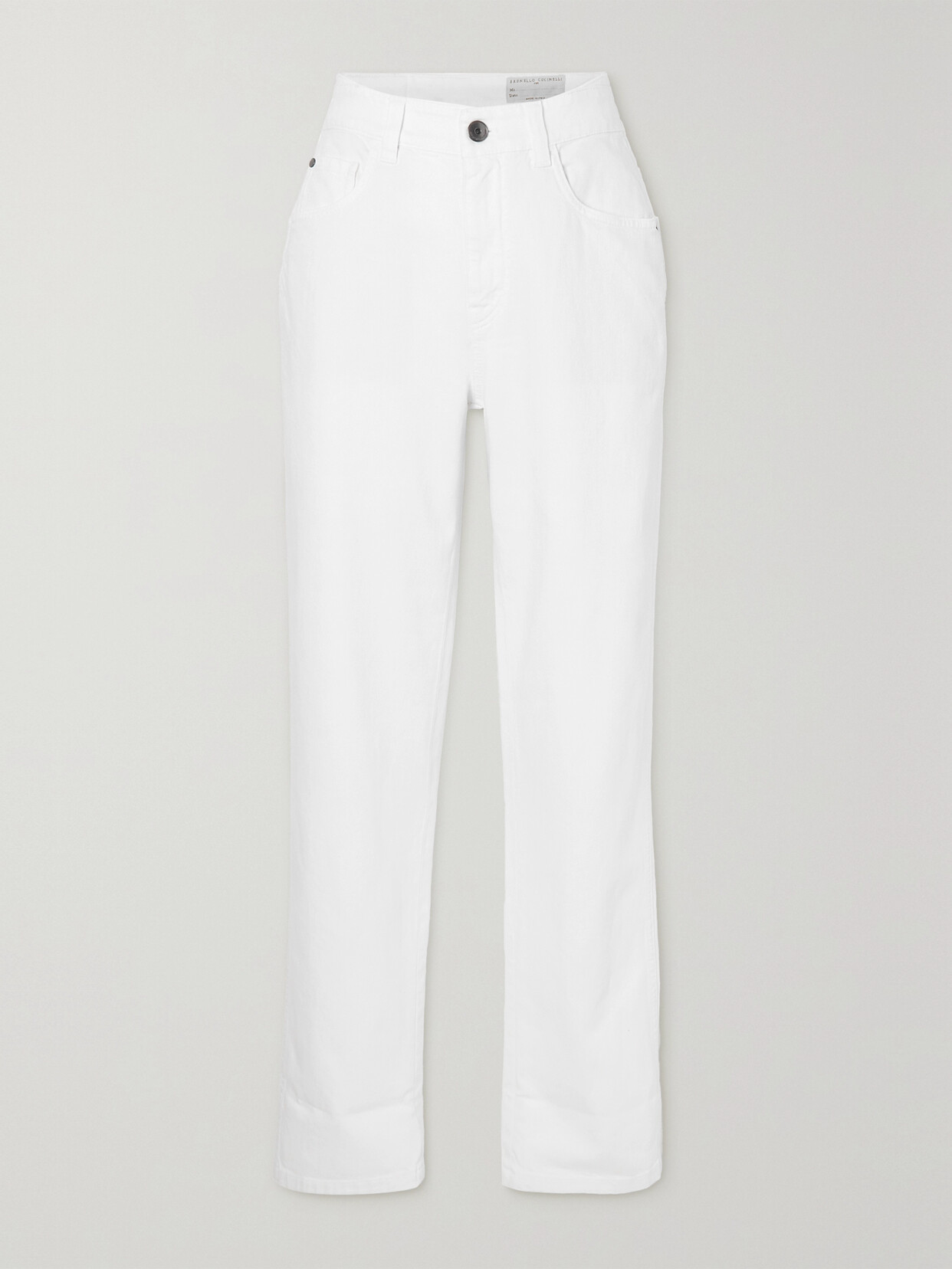 Brunello Cucinelli High-rise Straight-leg Jeans - White