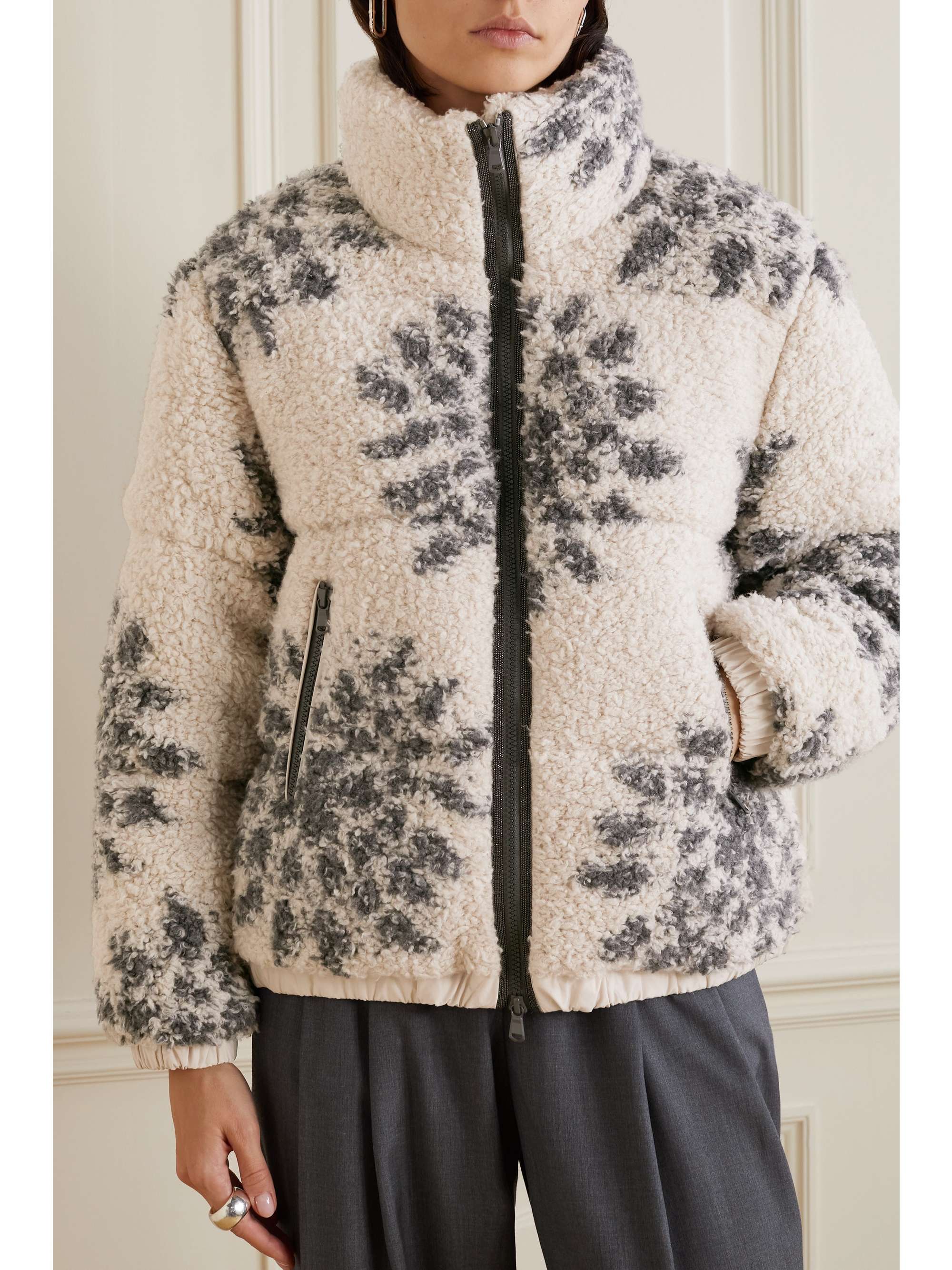 BRUNELLO CUCINELLI Cashmere-blend bouclé-jacquard down jacket