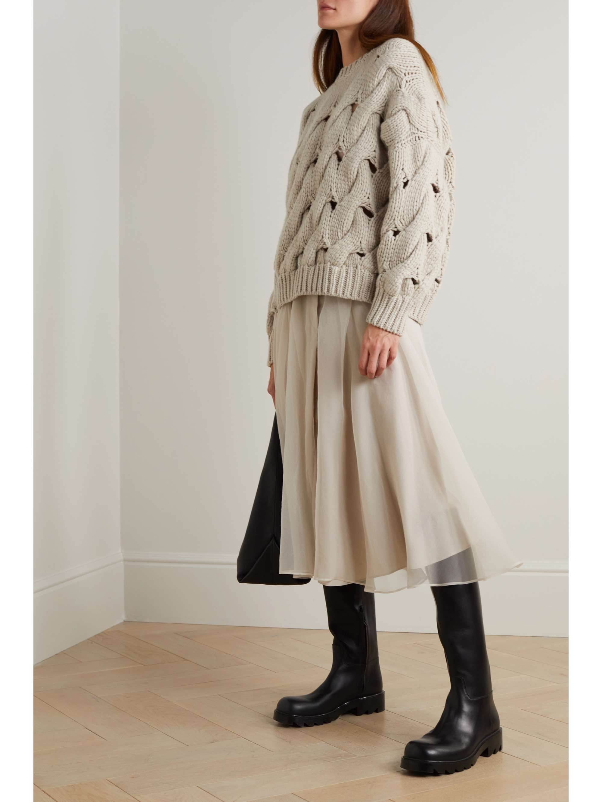 BRUNELLO CUCINELLI Cable-knit cashmere sweater