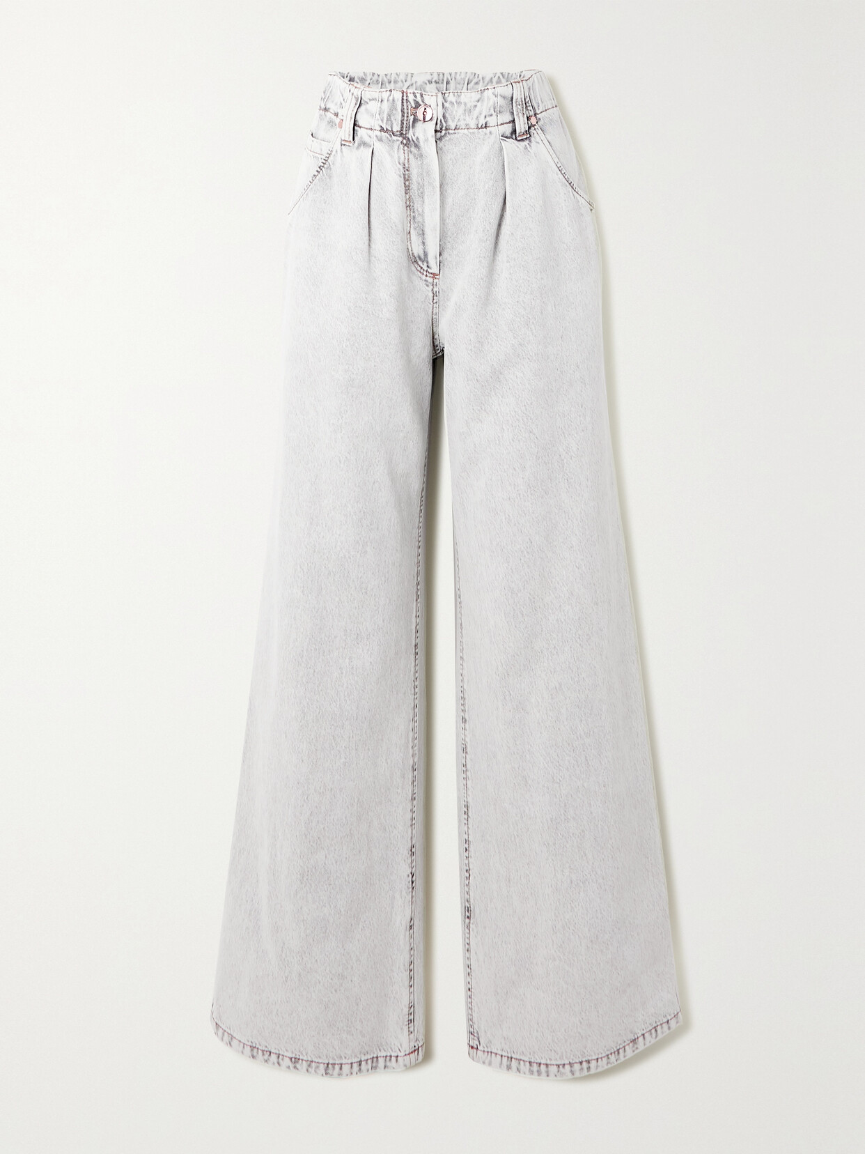 Brunello Cucinelli Acid-wash High-rise Straight-leg Jeans - Blue