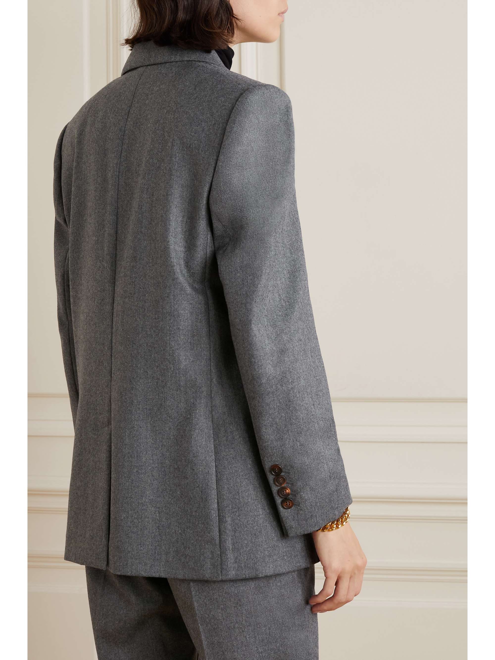 BRUNELLO CUCINELLI Double-breasted mélange wool blazer