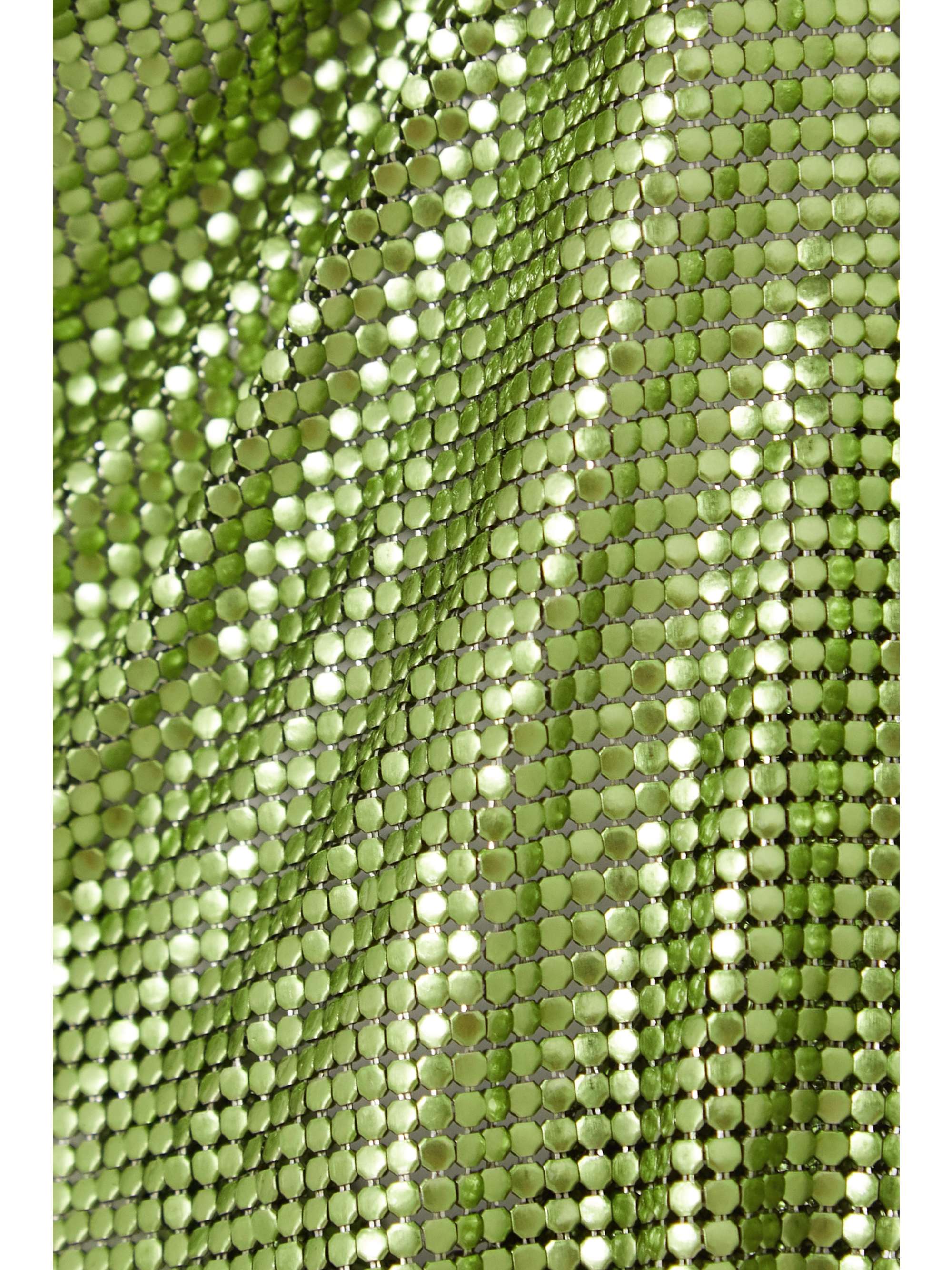 FANNIE SCHIAVONI Hailey cropped draped chainmail top