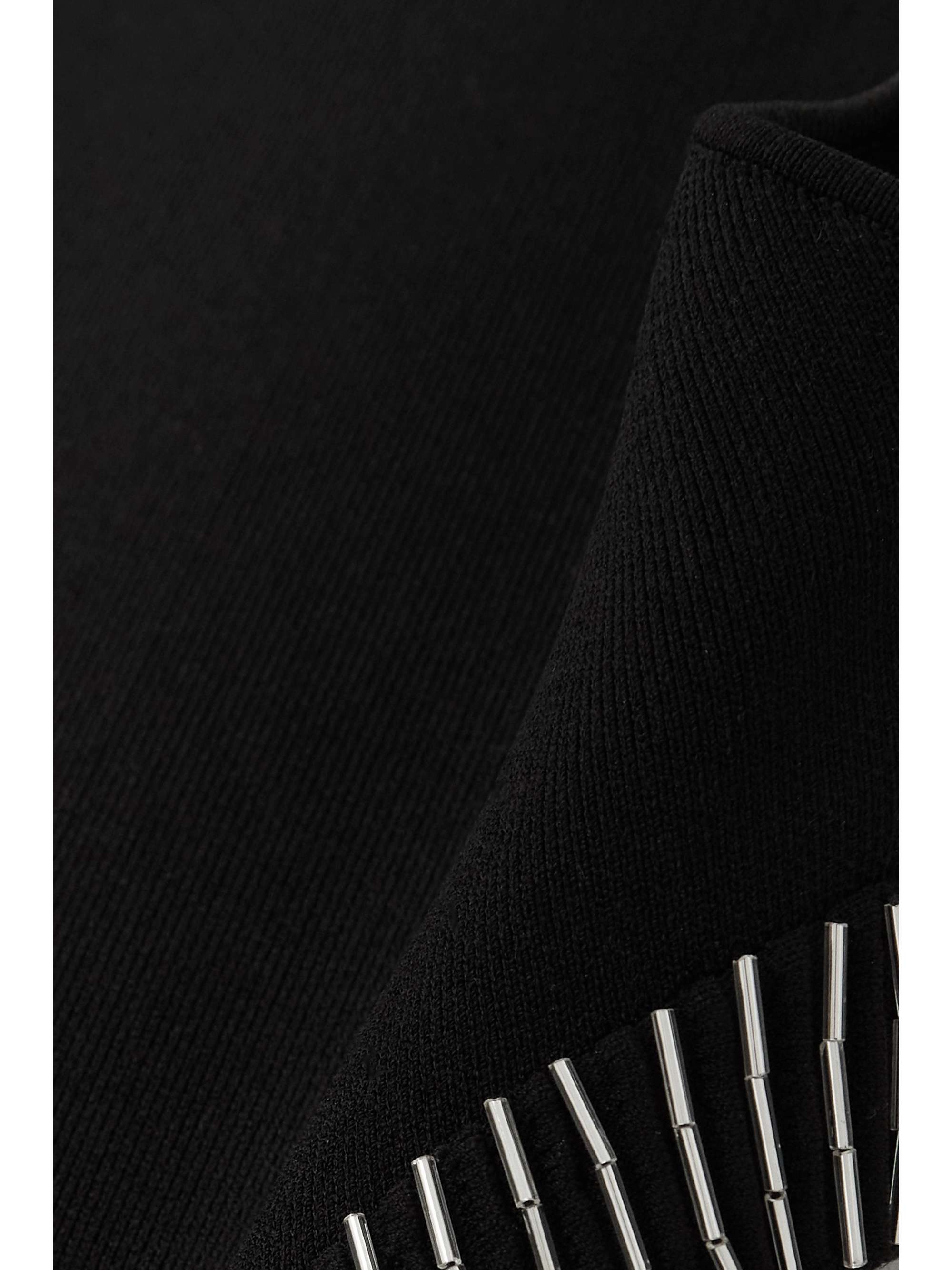 GALVAN Luna embellished cutout knitted maxi dress