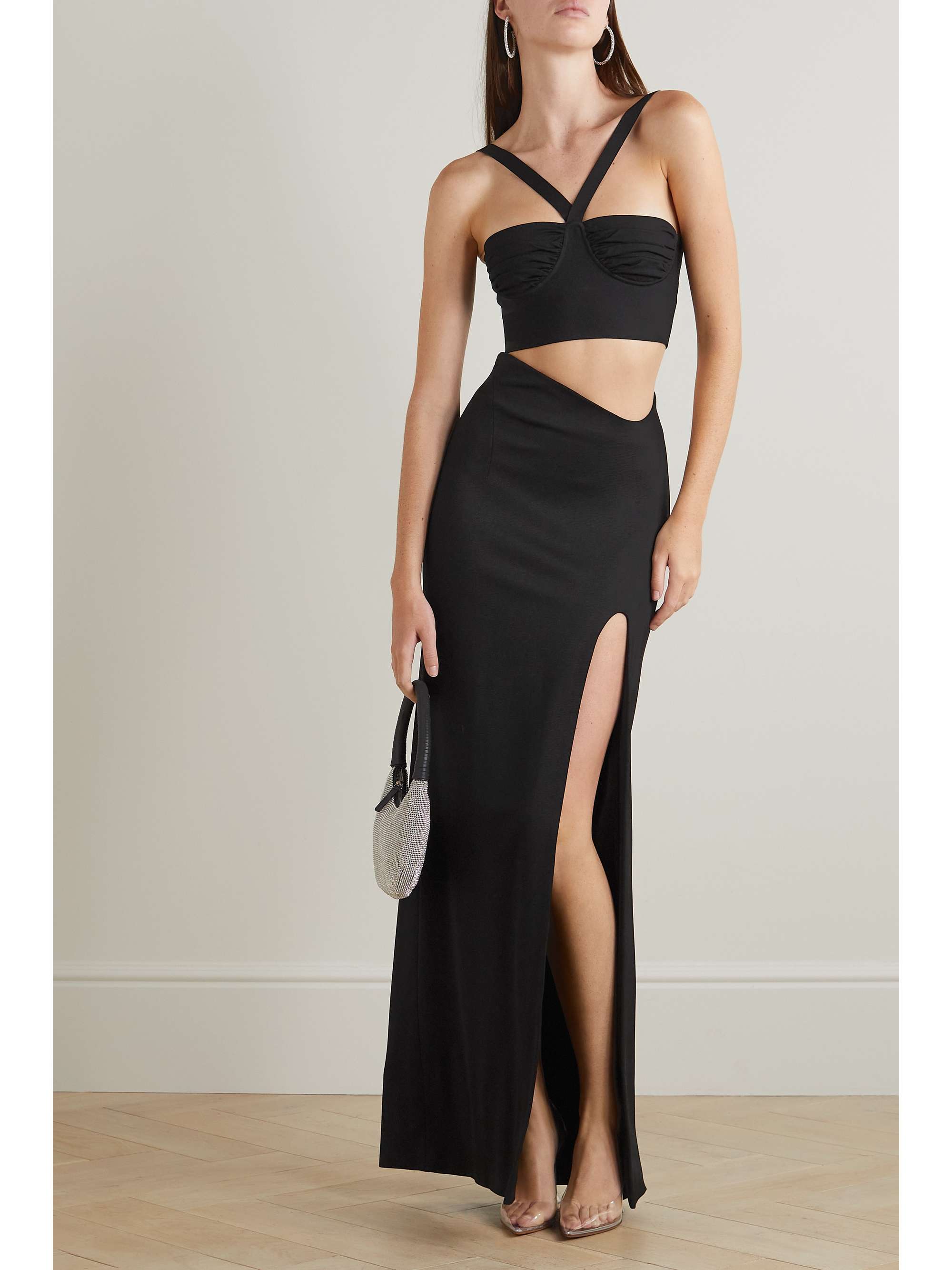 GALVAN Alicja stretch-jersey maxi skirt