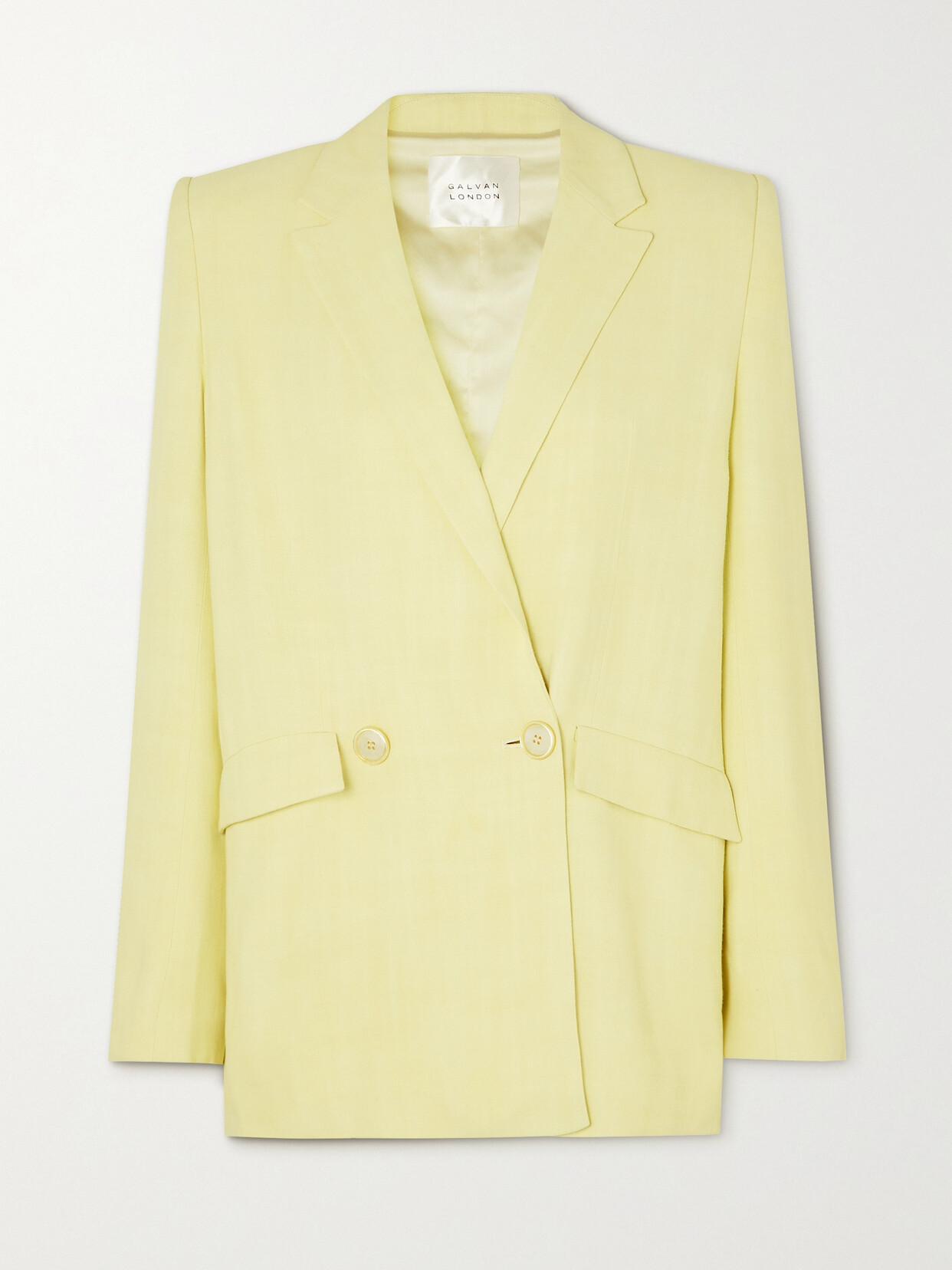 Galvan - Boyfriend Woven Blazer - Yellow