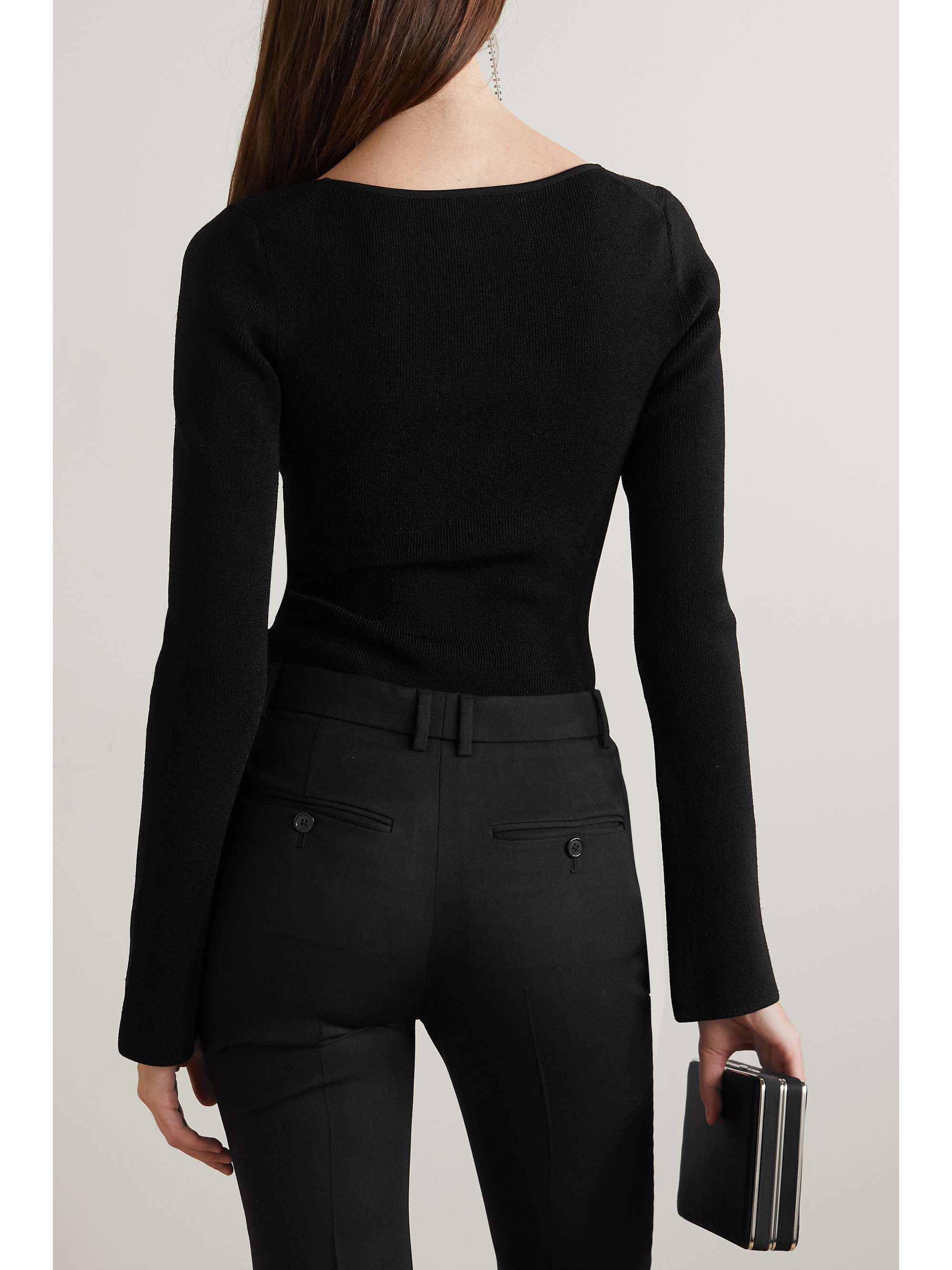 GALVAN Gaia ribbed-knit top