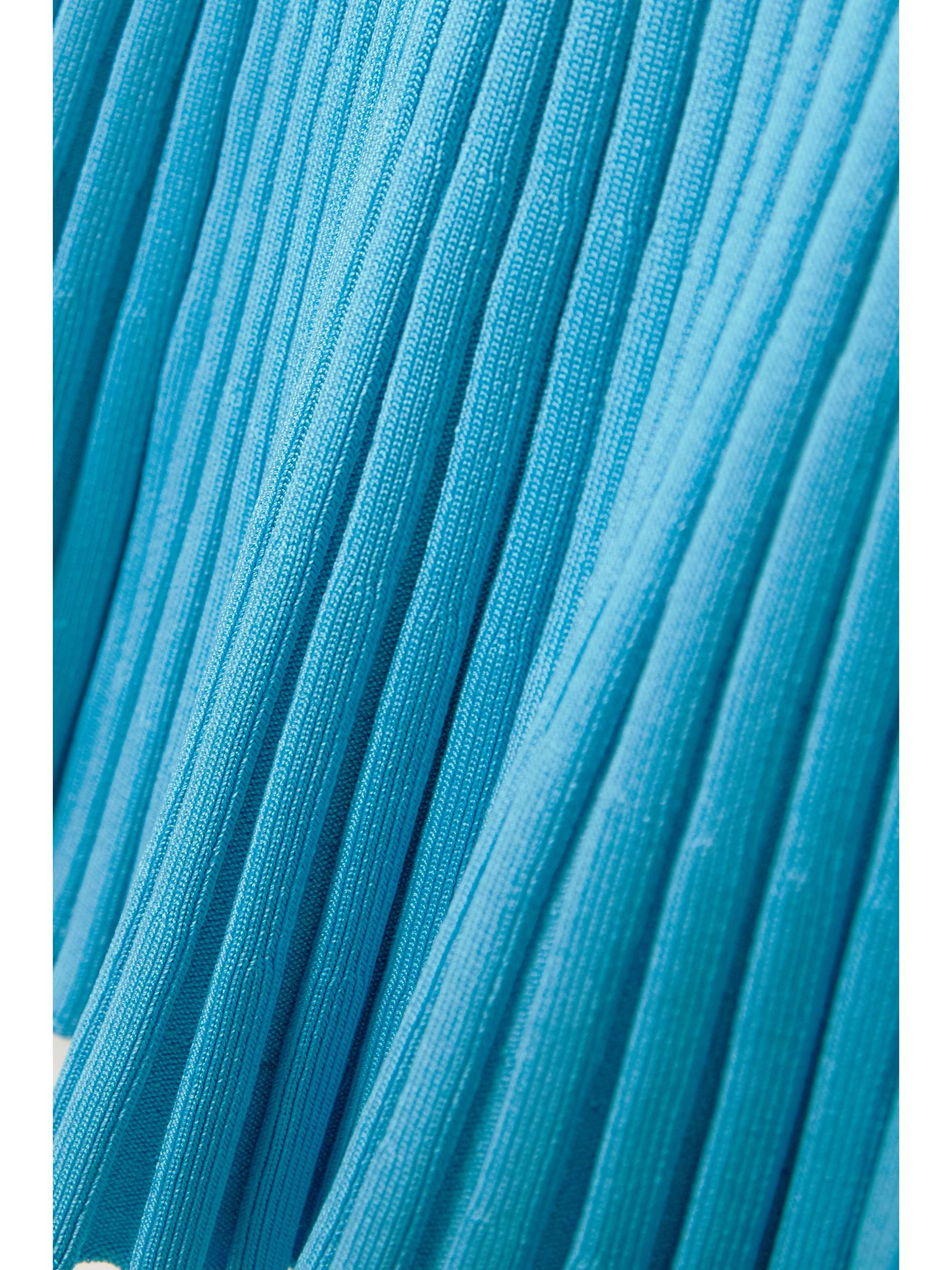 GALVAN Atalanta pleated stretch-knit midi dress