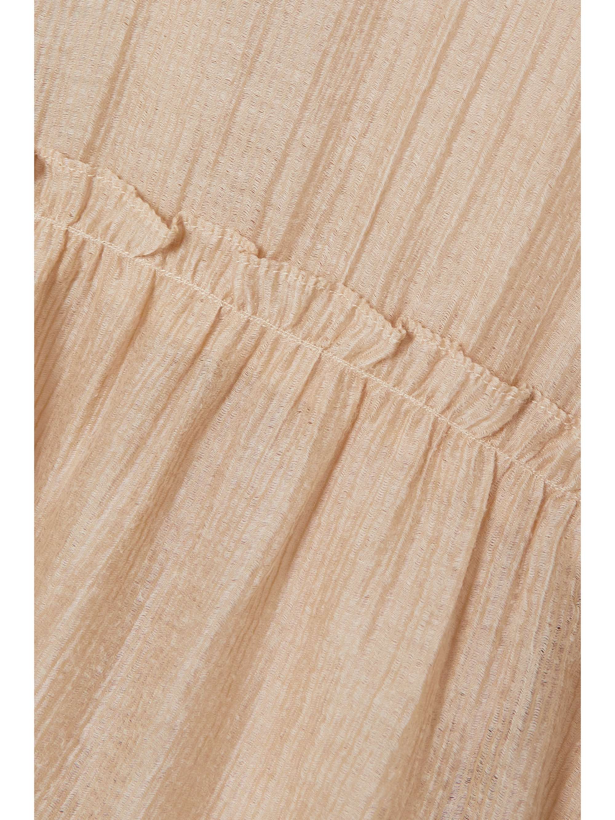 MOTHER OF PEARL + NET SUSTAIN Ellen gathered TENCEL Lyocell-blend midi dress