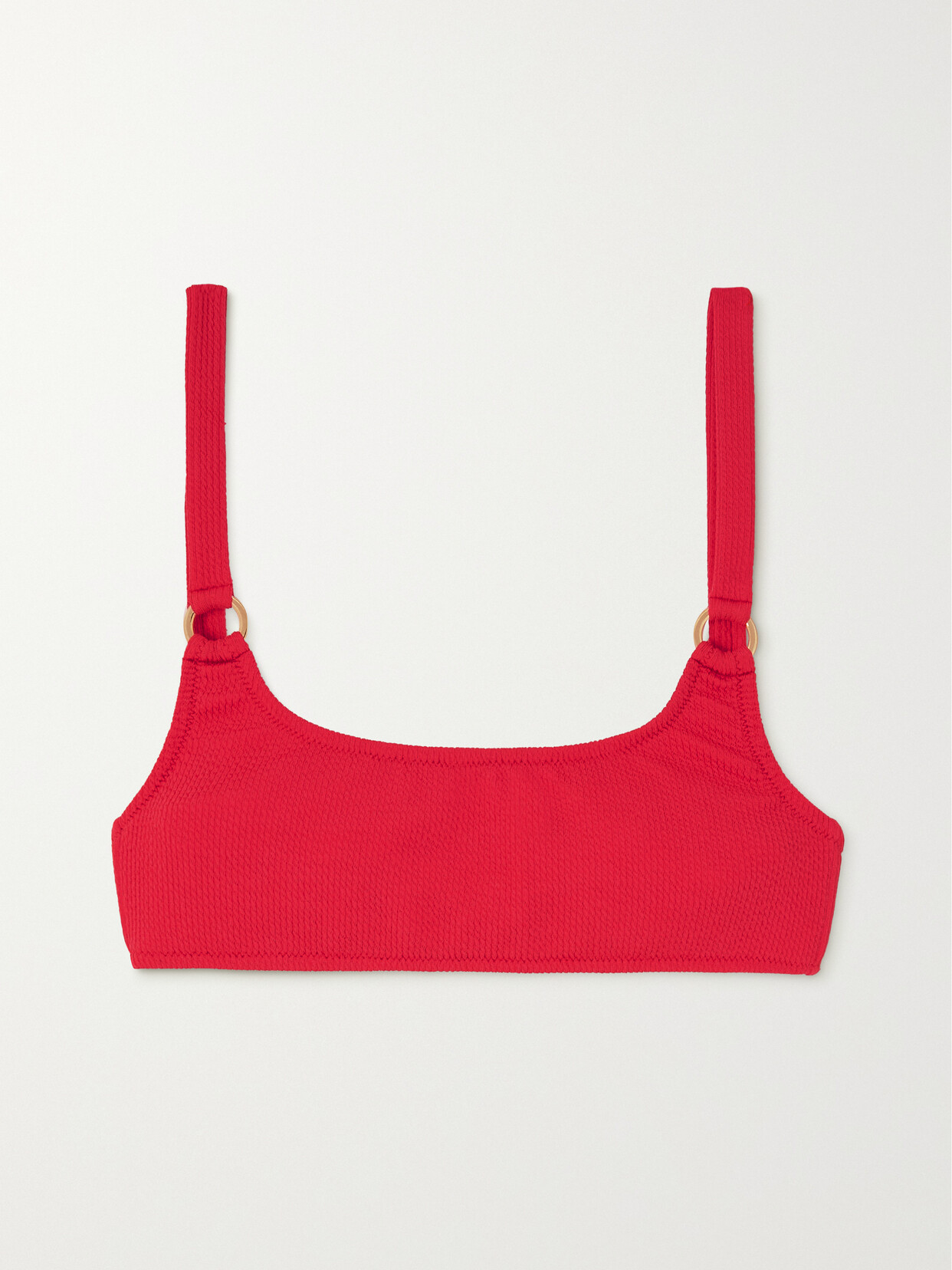 Melissa Odabash Bari Ribbed Bikini Top - Red