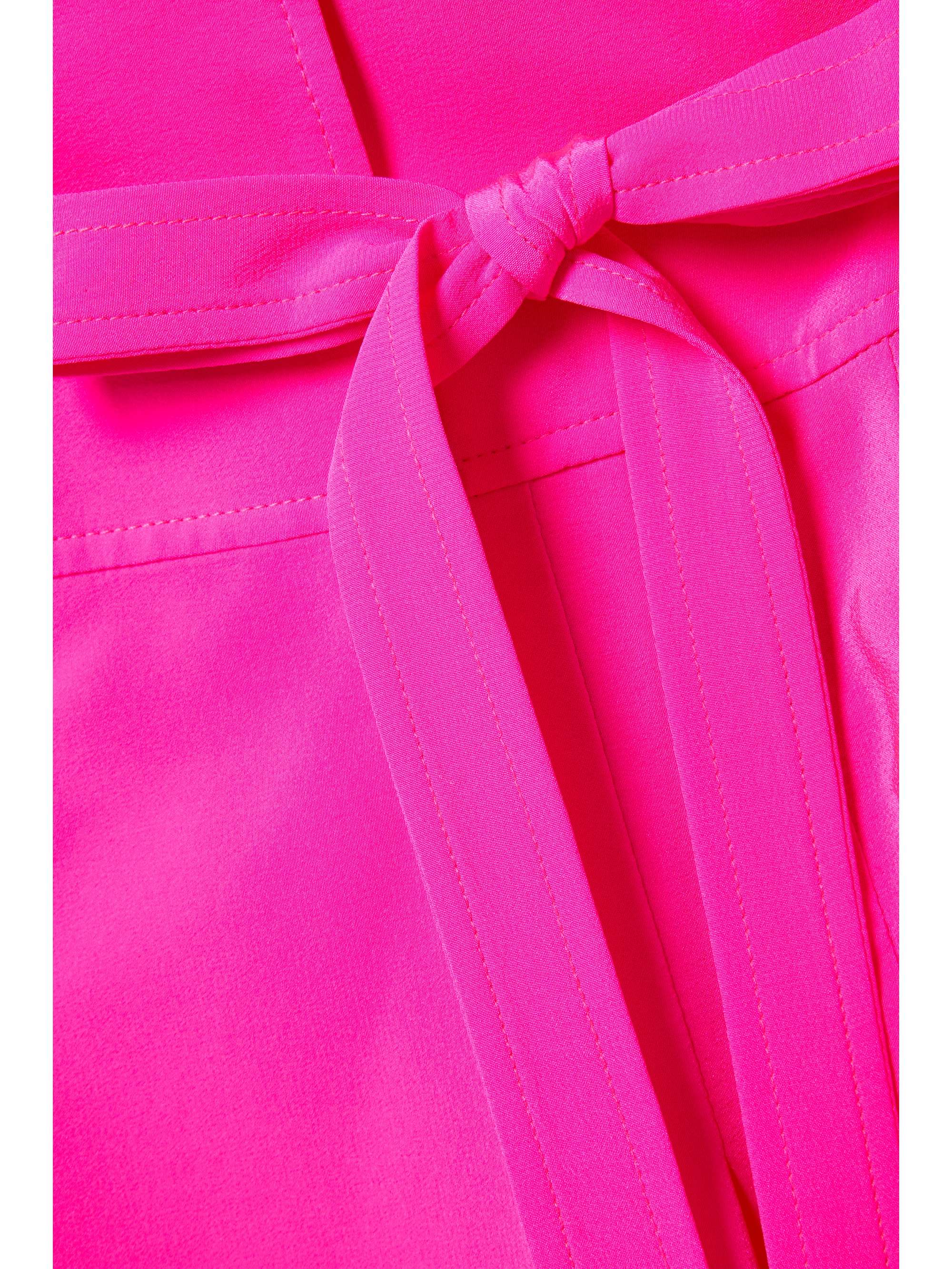 JASON WU Pleated silk crepe de chine shirt mini dress