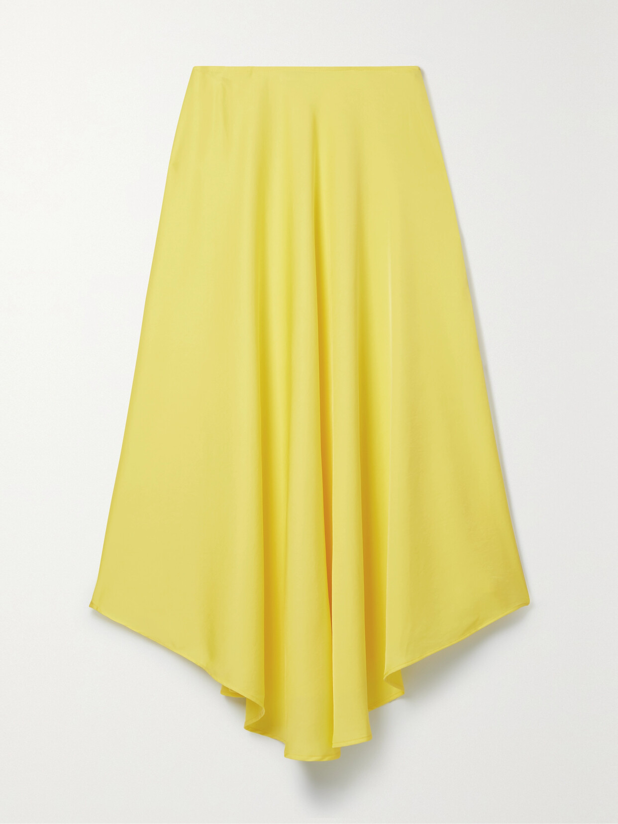 LAPOINTE - Textured-satin Midi Skirt - Yellow