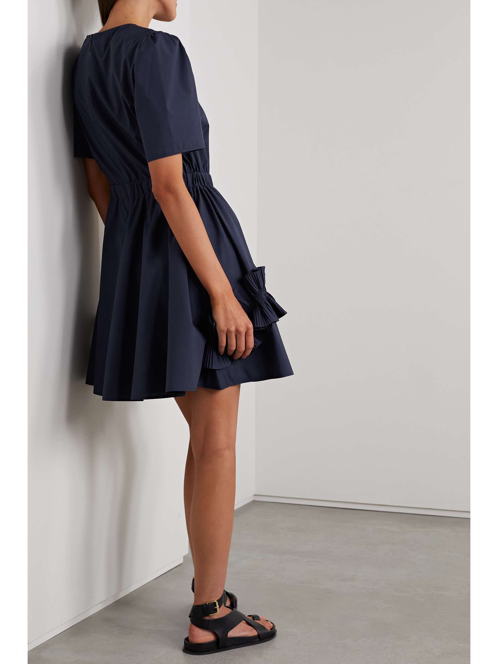 JASON WU Ruffled cotton-blend poplin mini dress