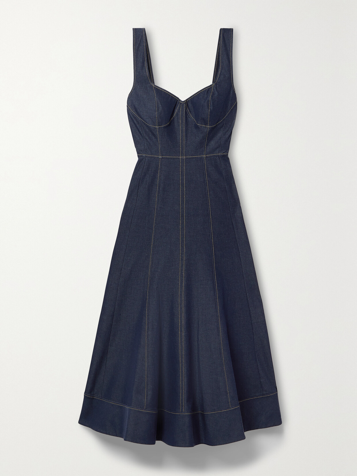 Jason Wu Collection Denim Midi Dress In Blue