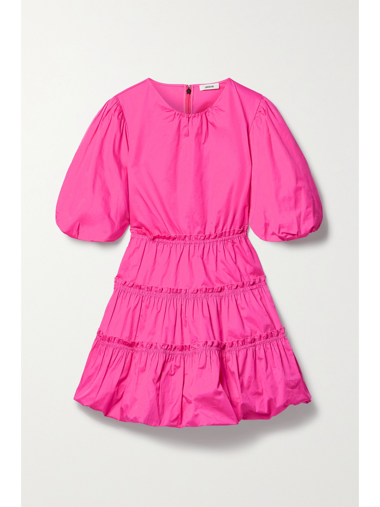 Jason Wu - Tiered Gathered Cotton-poplin Mini Dress - Pink