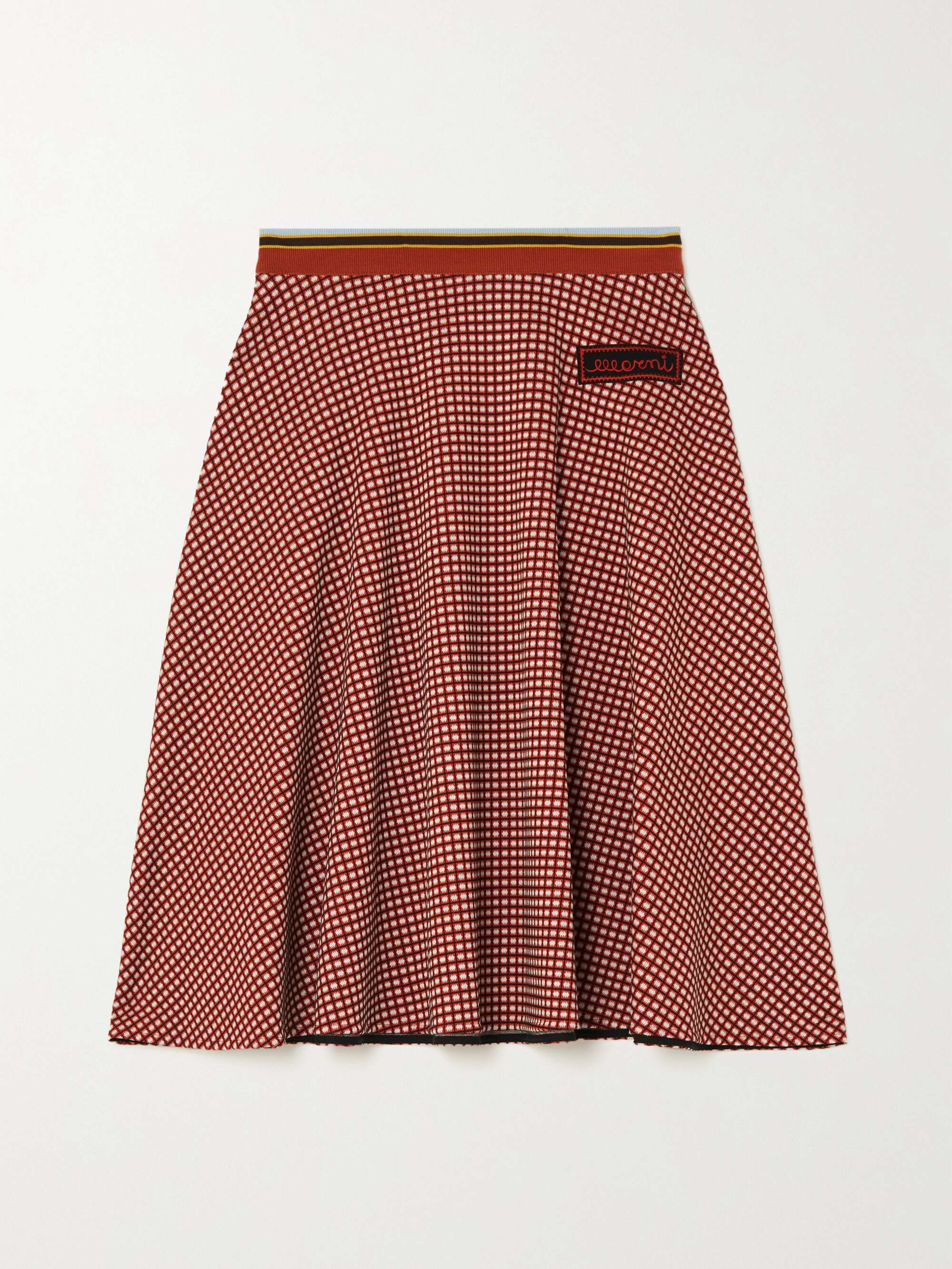 MARNI Appliqu d jacquard knit midi skirt NET A PORTER