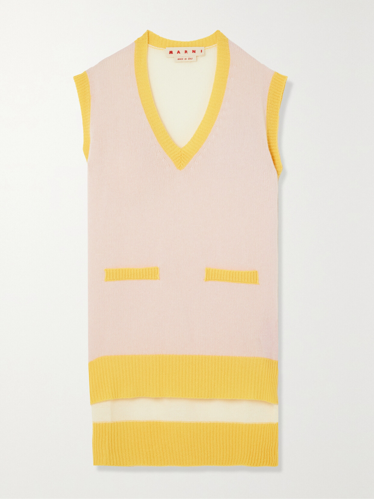 Marni - Two-tone Cashmere Sweater - Pink