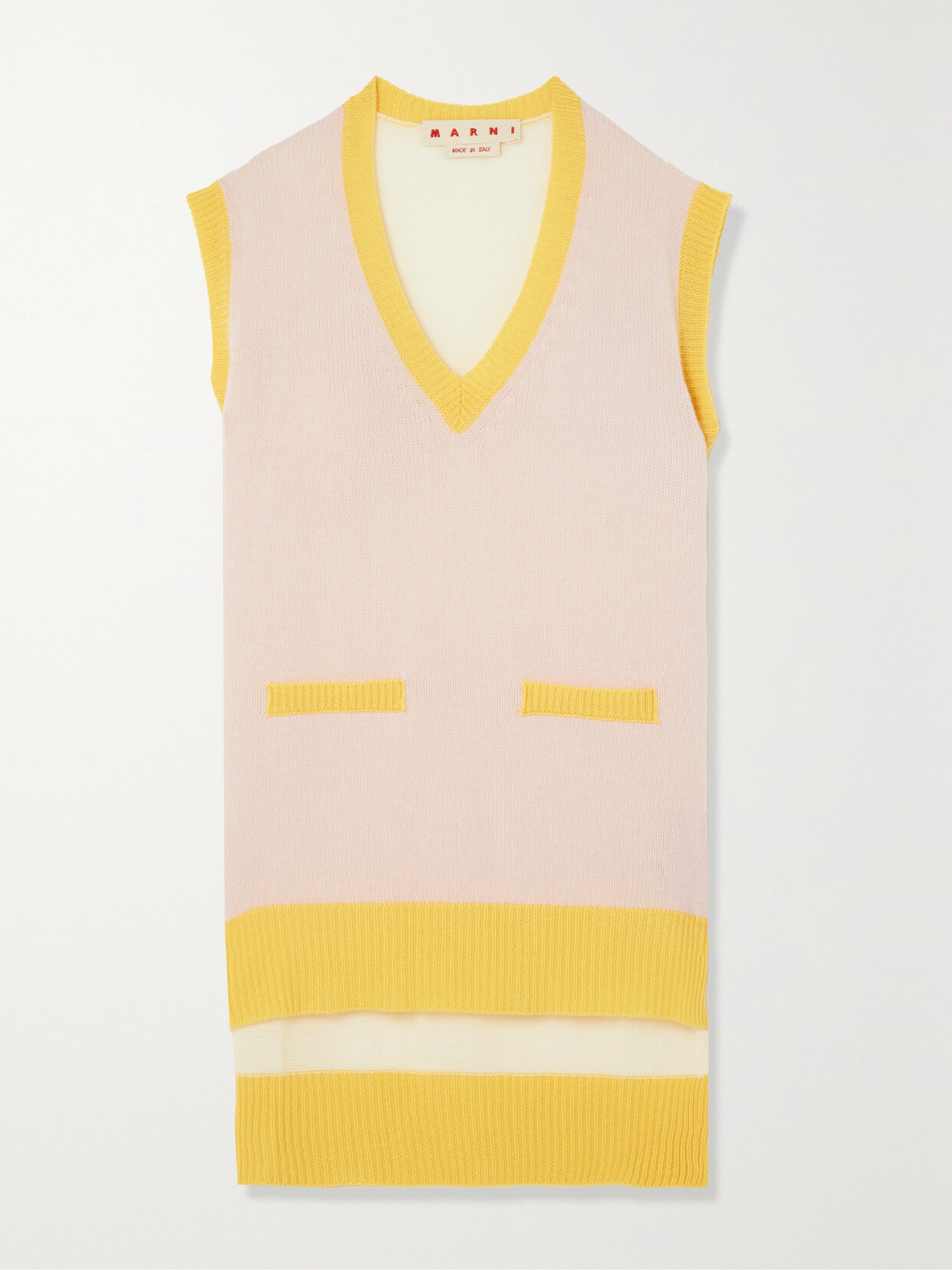 Marni - Two-tone Cashmere Sweater - Pink