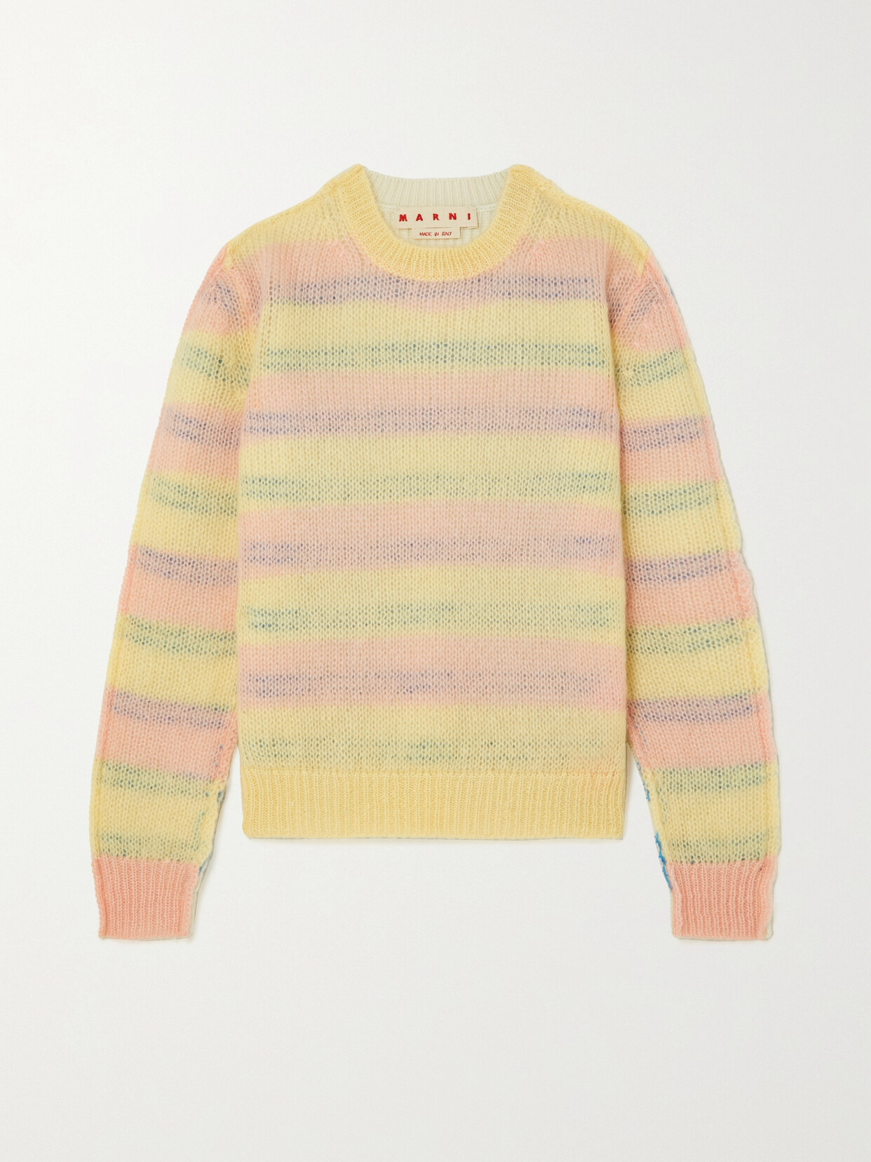 Marni - Layered Striped Wool-blend Sweater - Pink