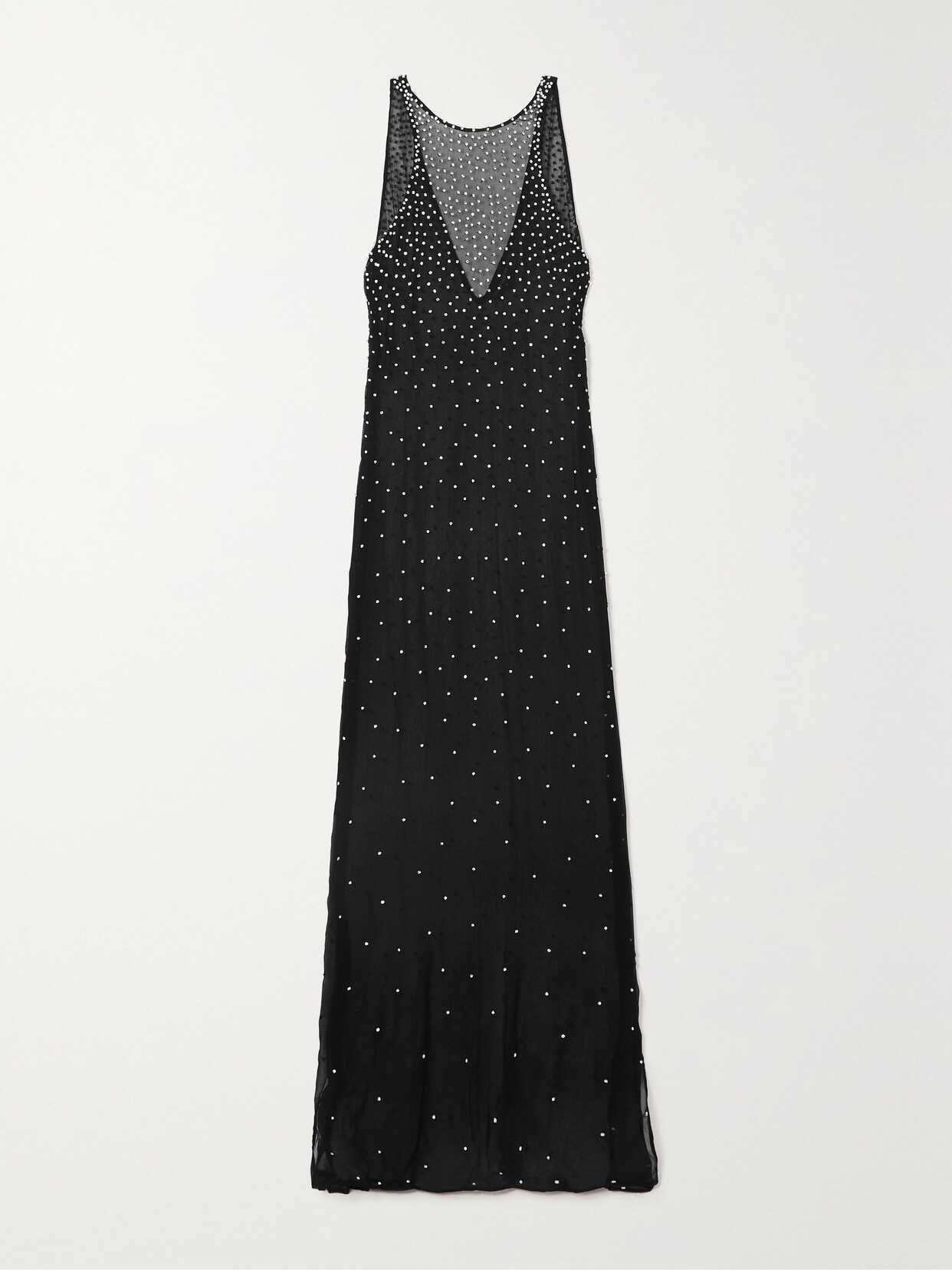 Retrofête Carmella Crystal-embellished Crepon Maxi Dress - Black