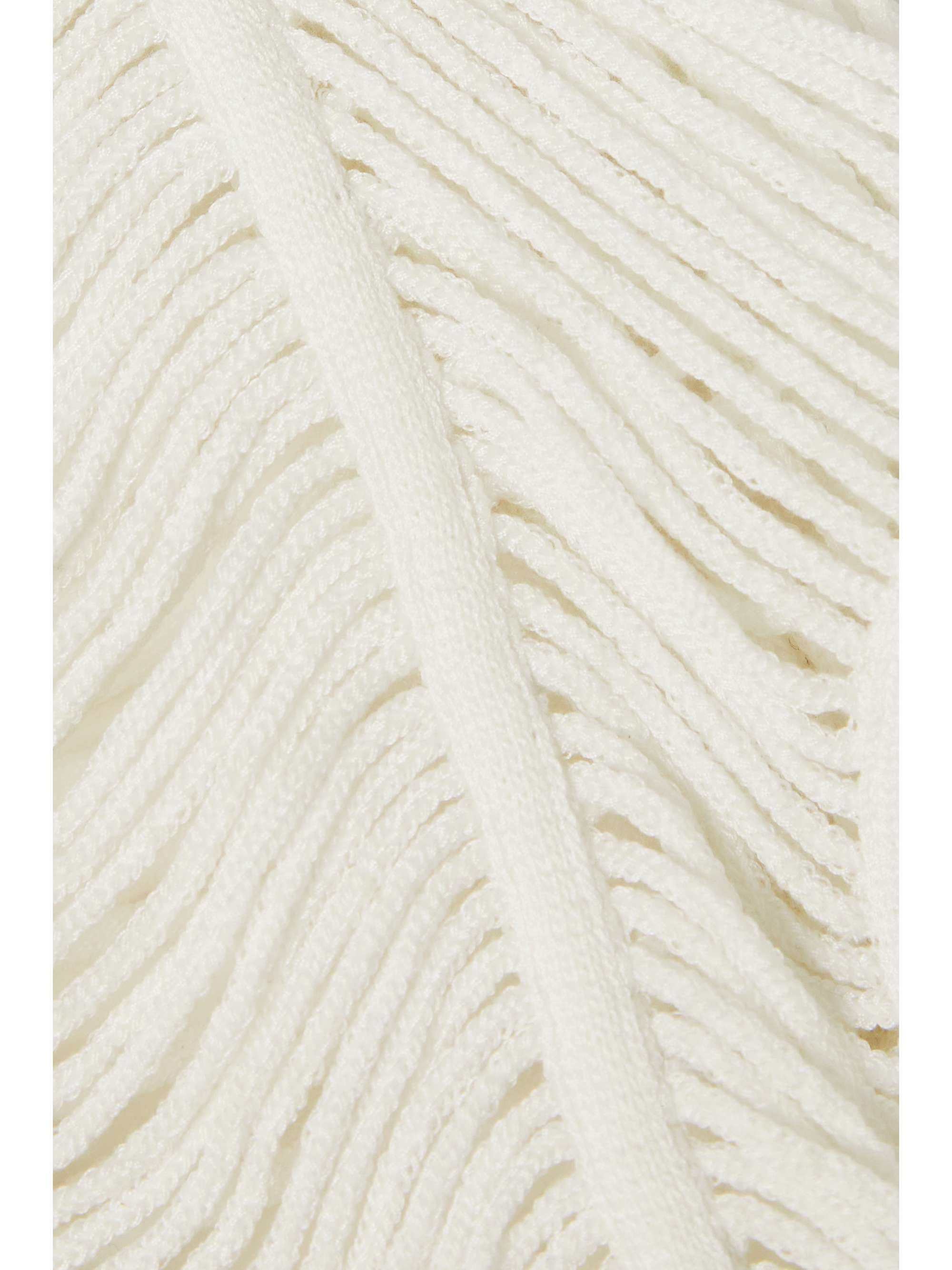 ISA BOULDER Geometry open-knit bustier top