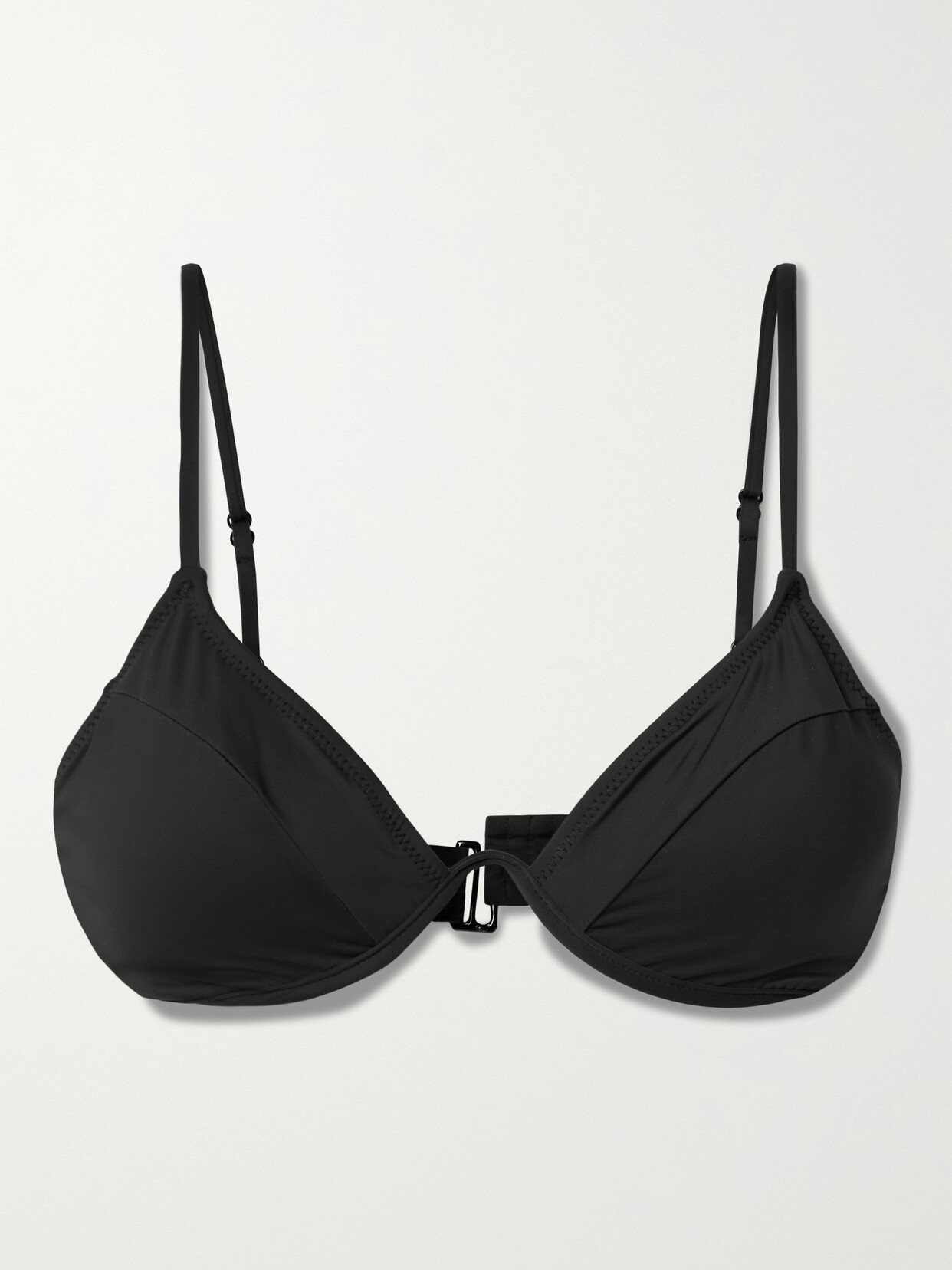 Shop Good American Showoff Curve Underwired Bikini Top In Black