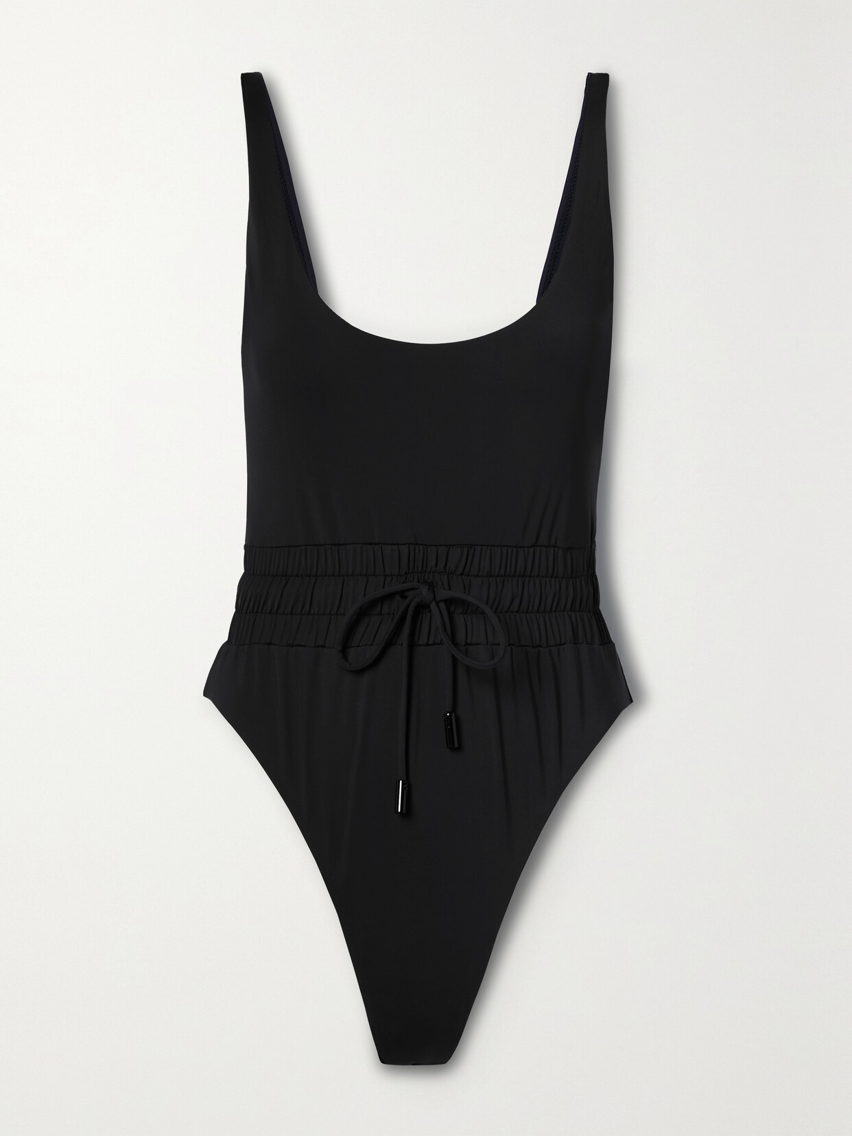 GOOD AMERICAN - Waist Framer Gathered Swimsuit - Black