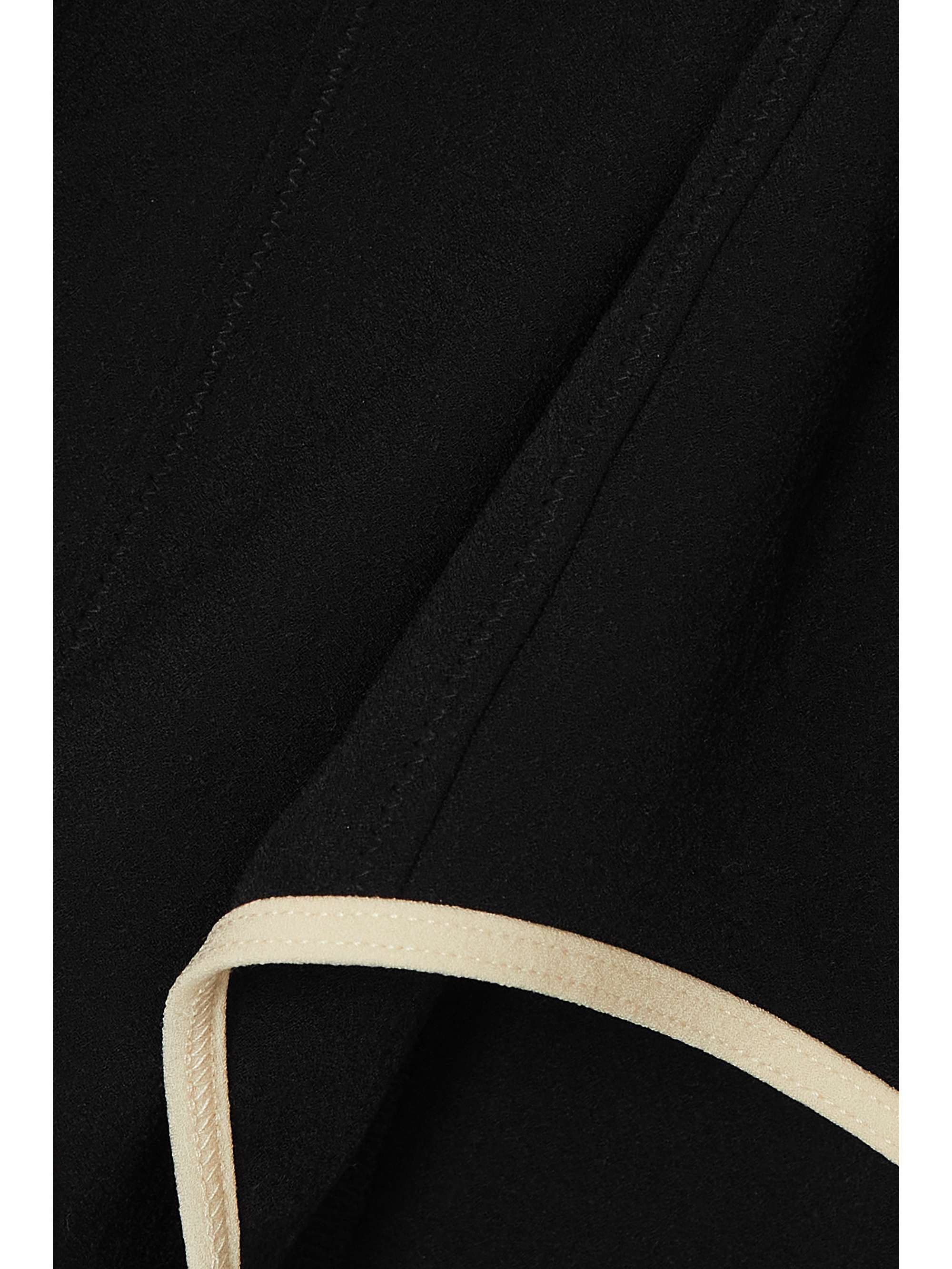 LISA MARIE FERNANDEZ Button-embellished stretch-crepe swimsuit