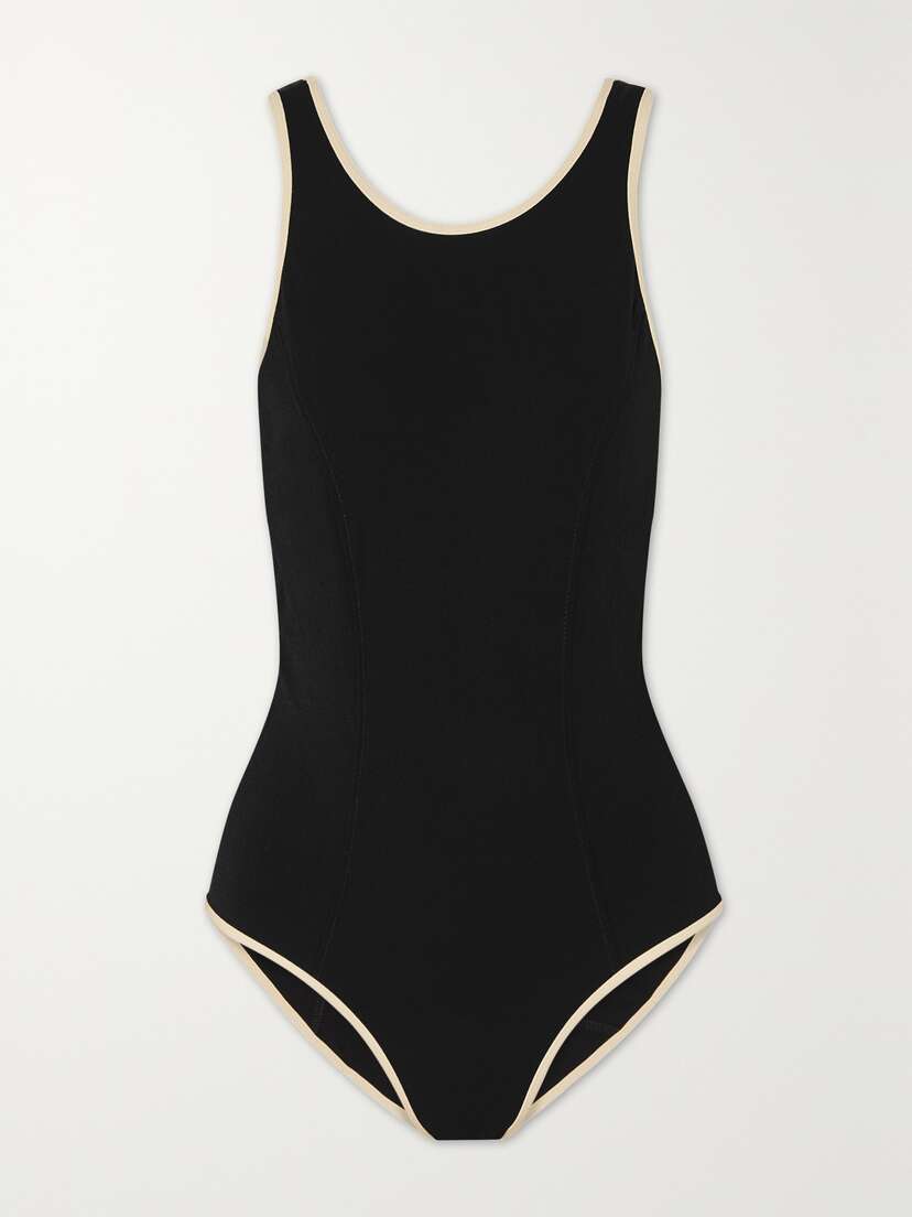 Lisa Marie Fernandez Button-embellished Stretch-crepe Swimsuit